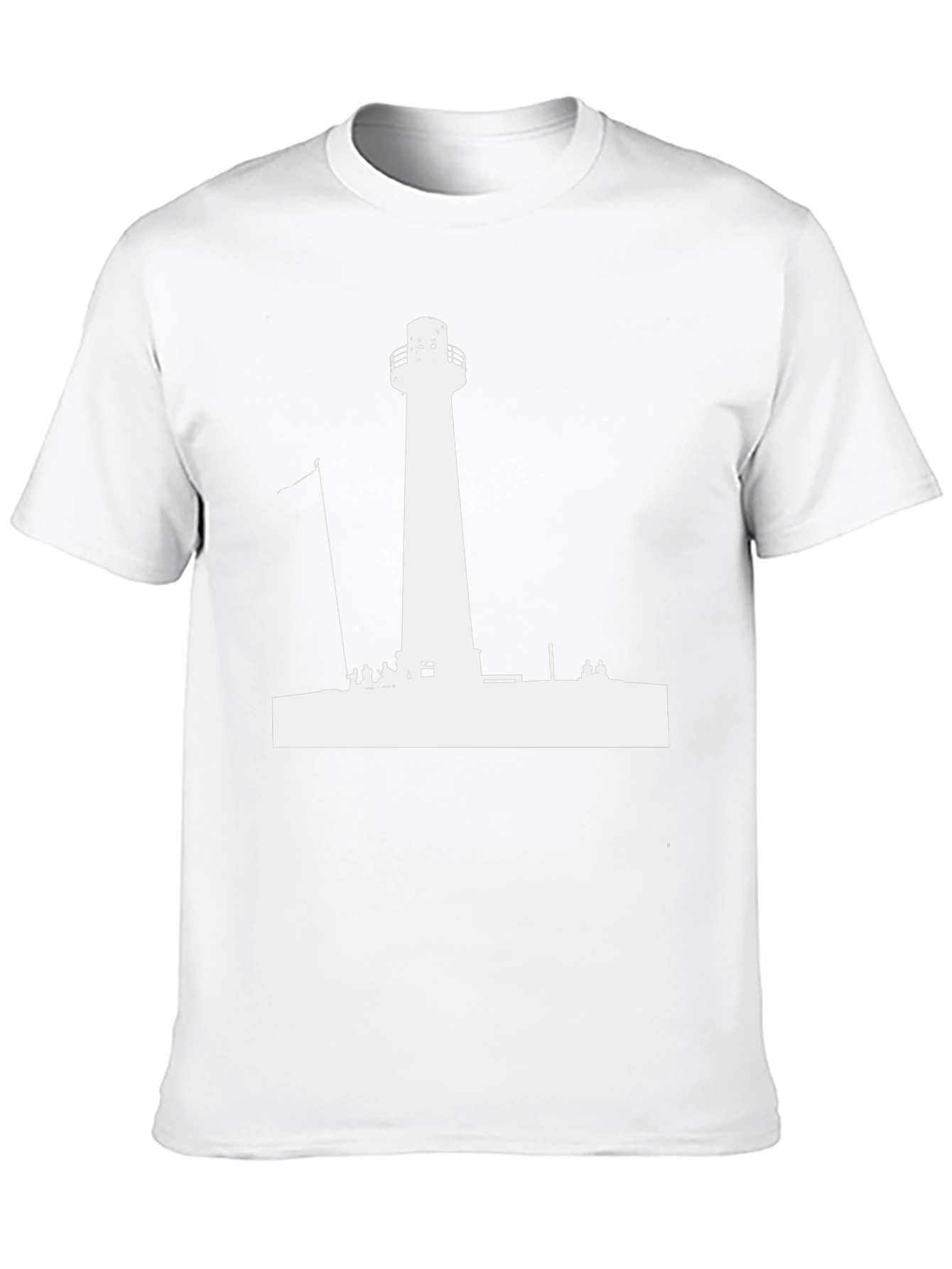 Lighthouse Graphic Tee - Black Cotton Casual Shirt