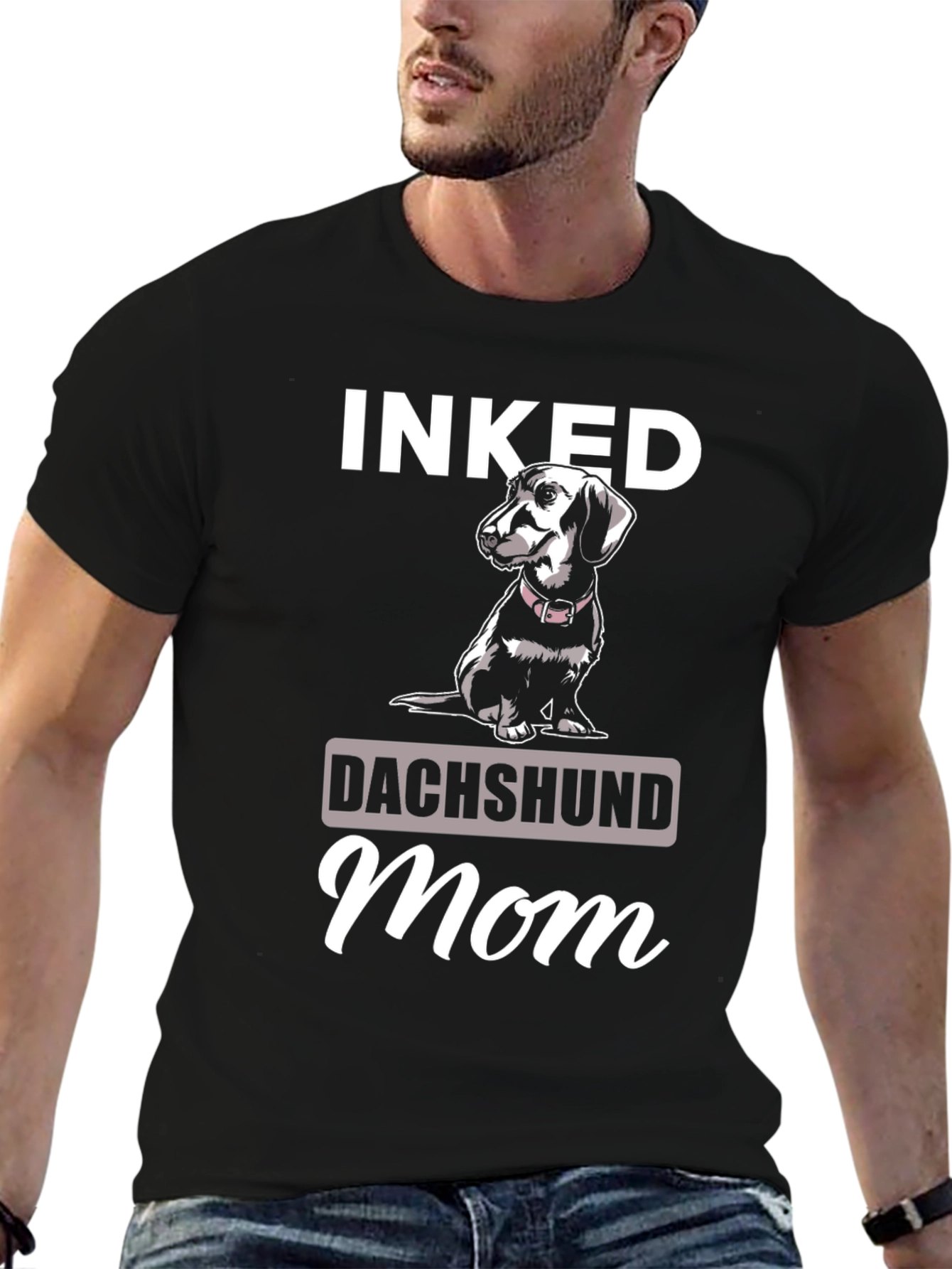 Inked Dachshund Mom Graphic T-Shirt