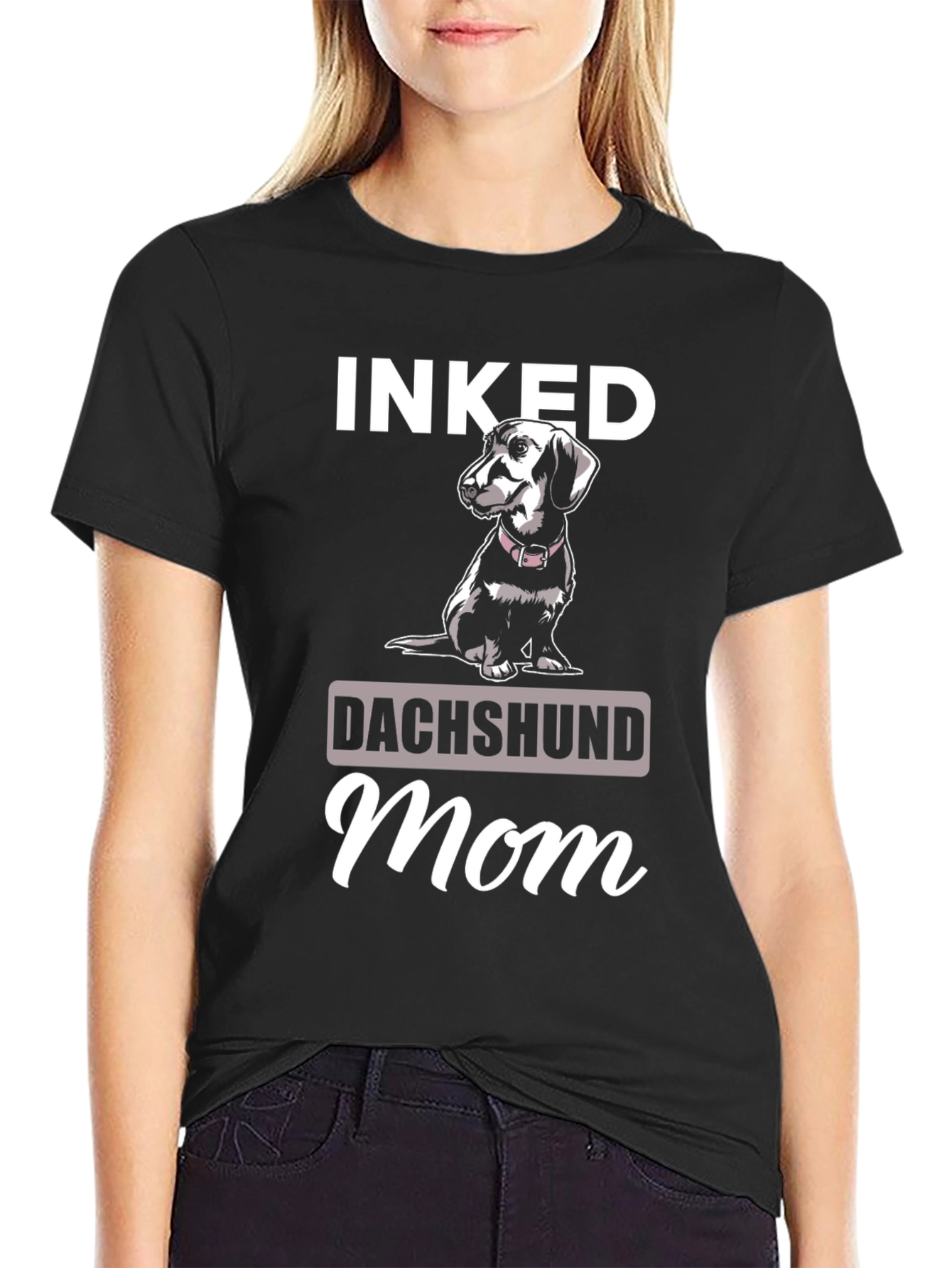 Inked Dachshund Mom Graphic T-Shirt