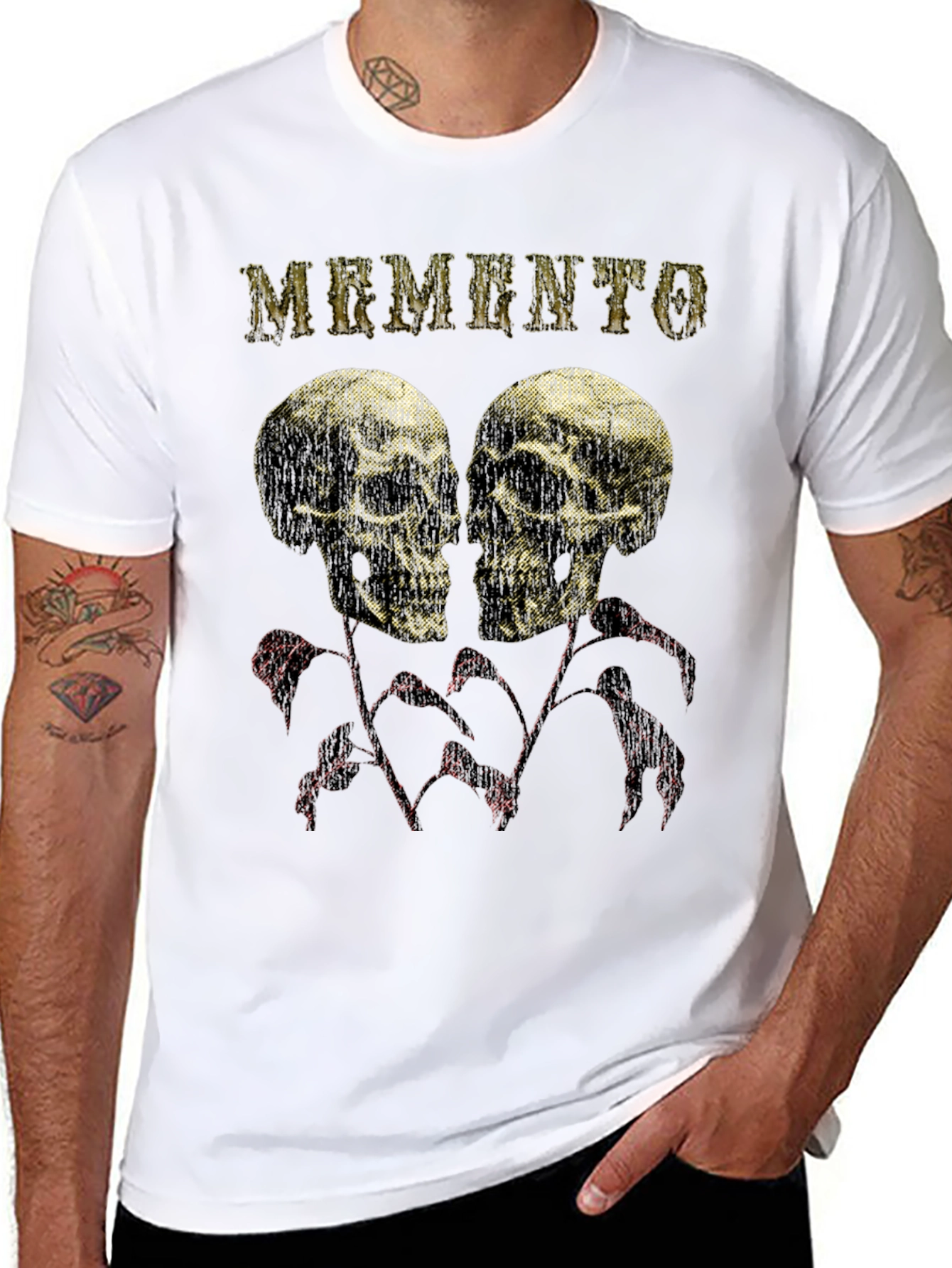 Memento Skulls Graphic T-Shirt - Dark Humor Apparel