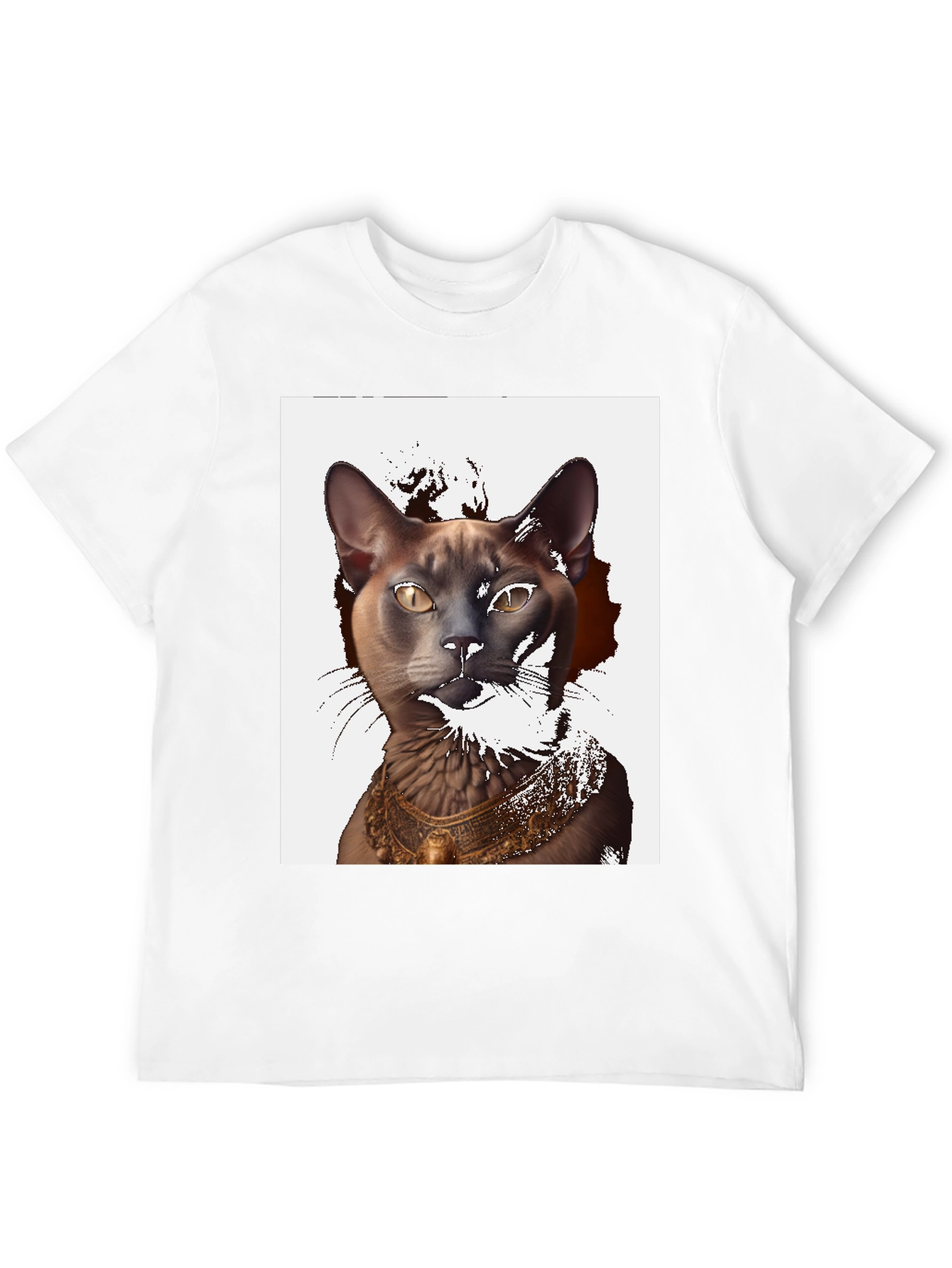 Cat Pharaoh Graphic Tee - Black Cotton T-Shirt
