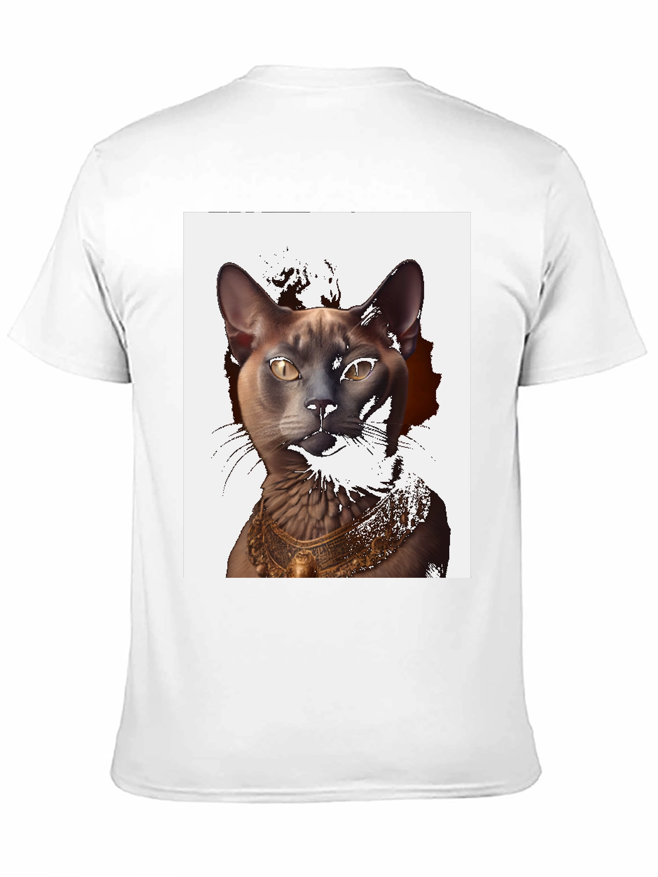 Cat Pharaoh Graphic Tee - Black Cotton T-Shirt