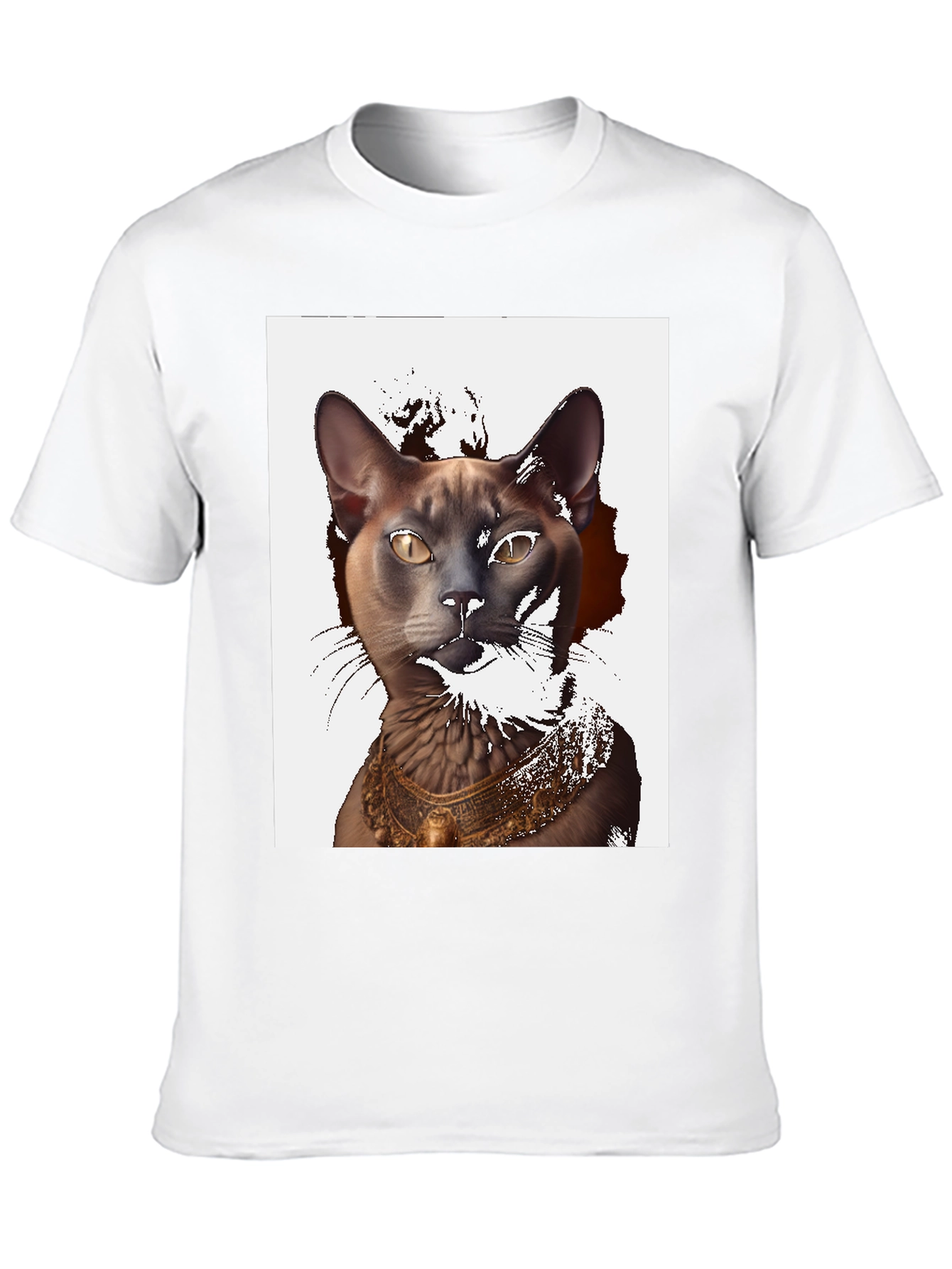 Cat Pharaoh Graphic Tee - Black Cotton T-Shirt