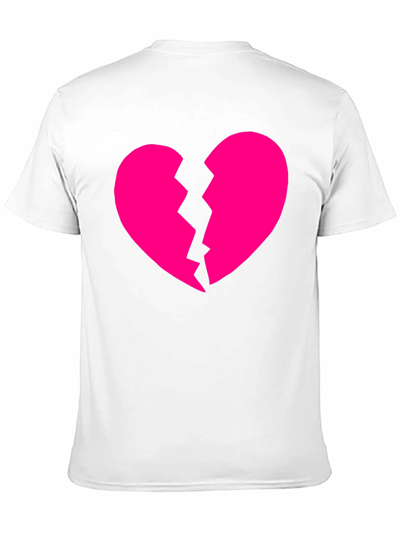 Broken Heart Graphic Tee - Black Crewneck T-Shirt