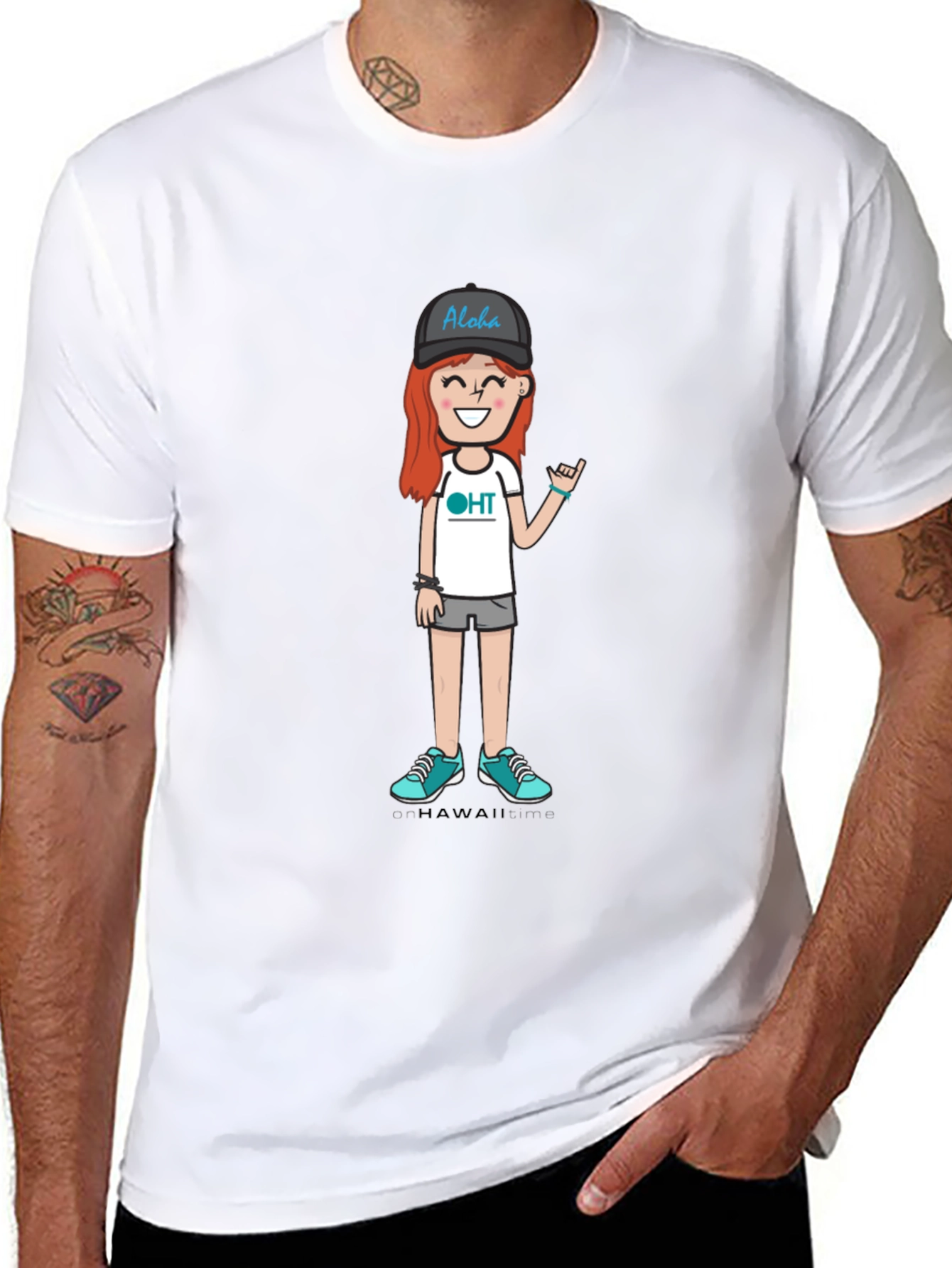 Aloha Cartoon Graphic T-Shirt