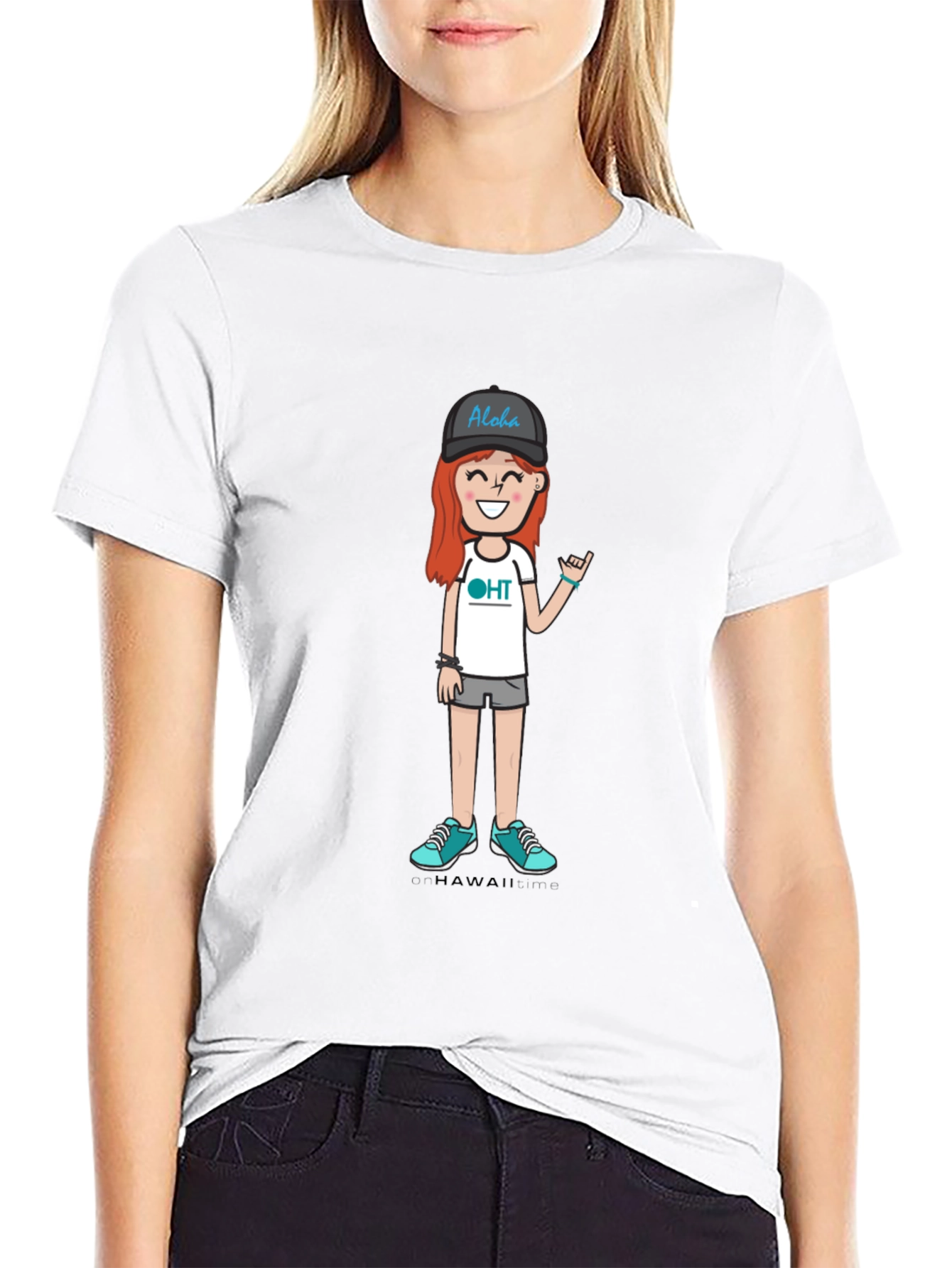 Aloha Cartoon Graphic T-Shirt