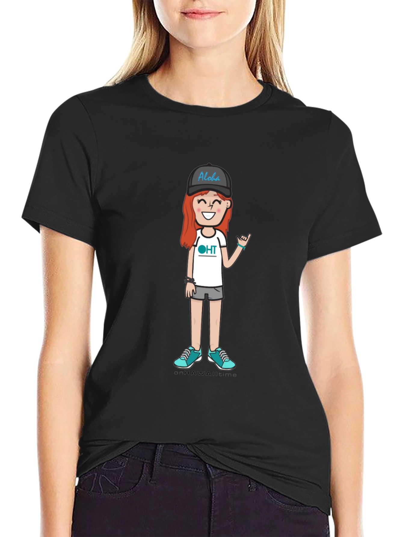 Aloha Cartoon Graphic T-Shirt