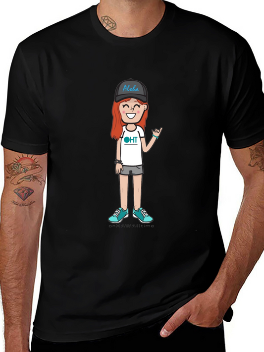 Aloha Cartoon Graphic T-Shirt