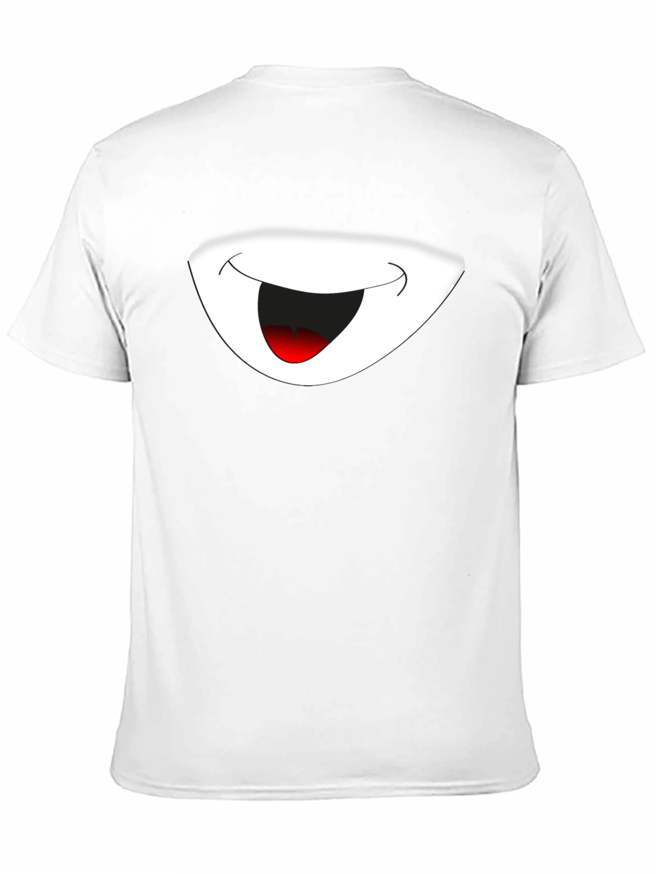 Cartoon Smile Graphic Black T-Shirt