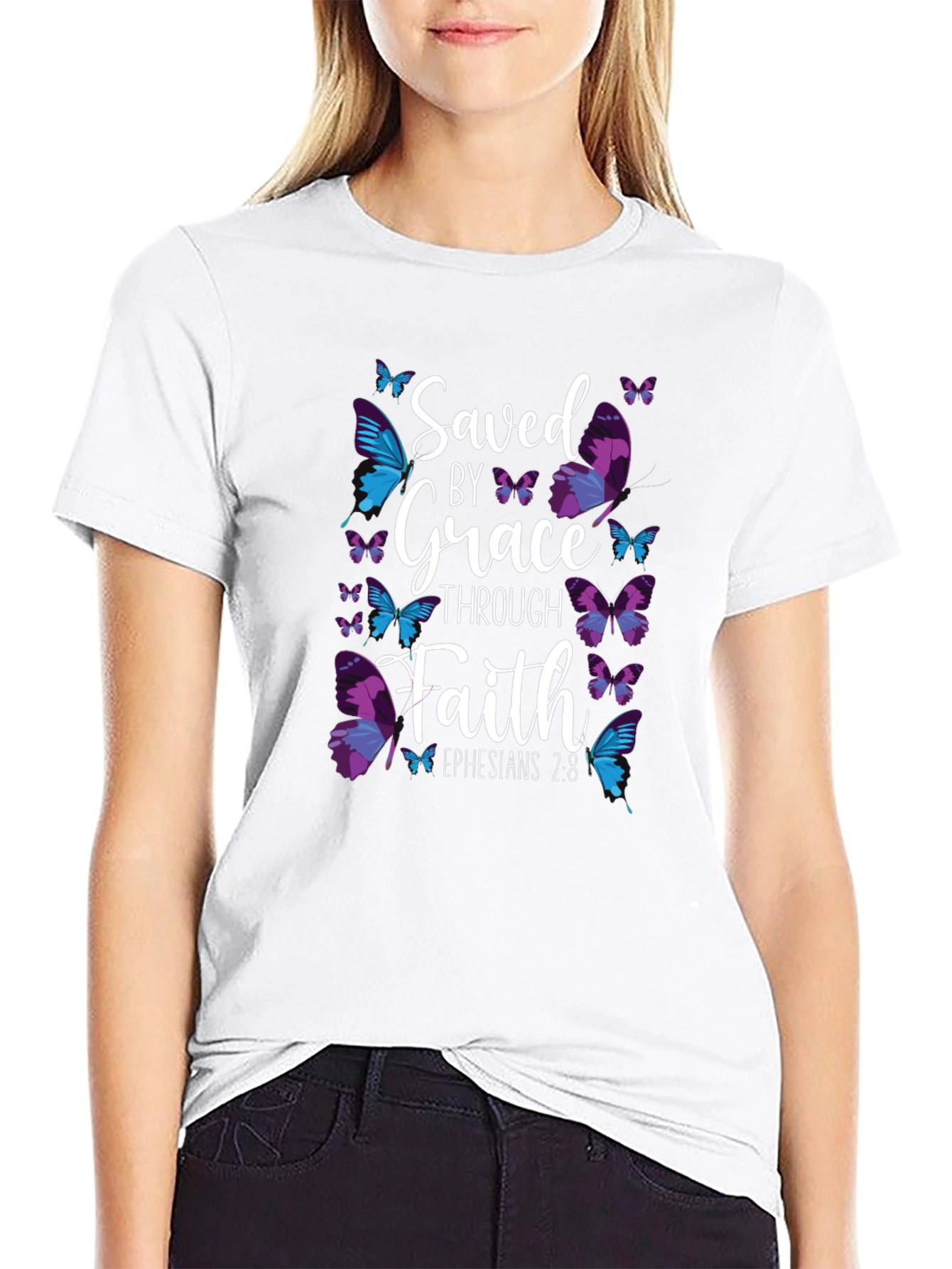 Saved By Grace Butterfly T-Shirt