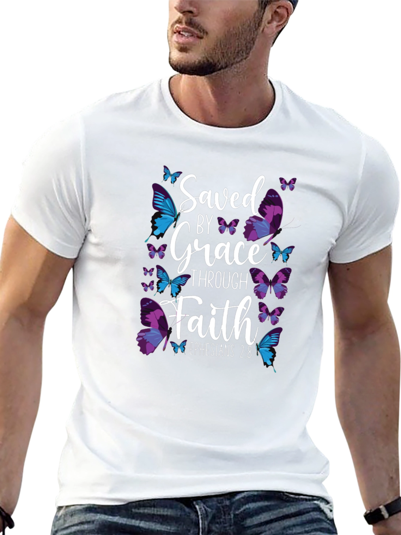Saved By Grace Butterfly T-Shirt