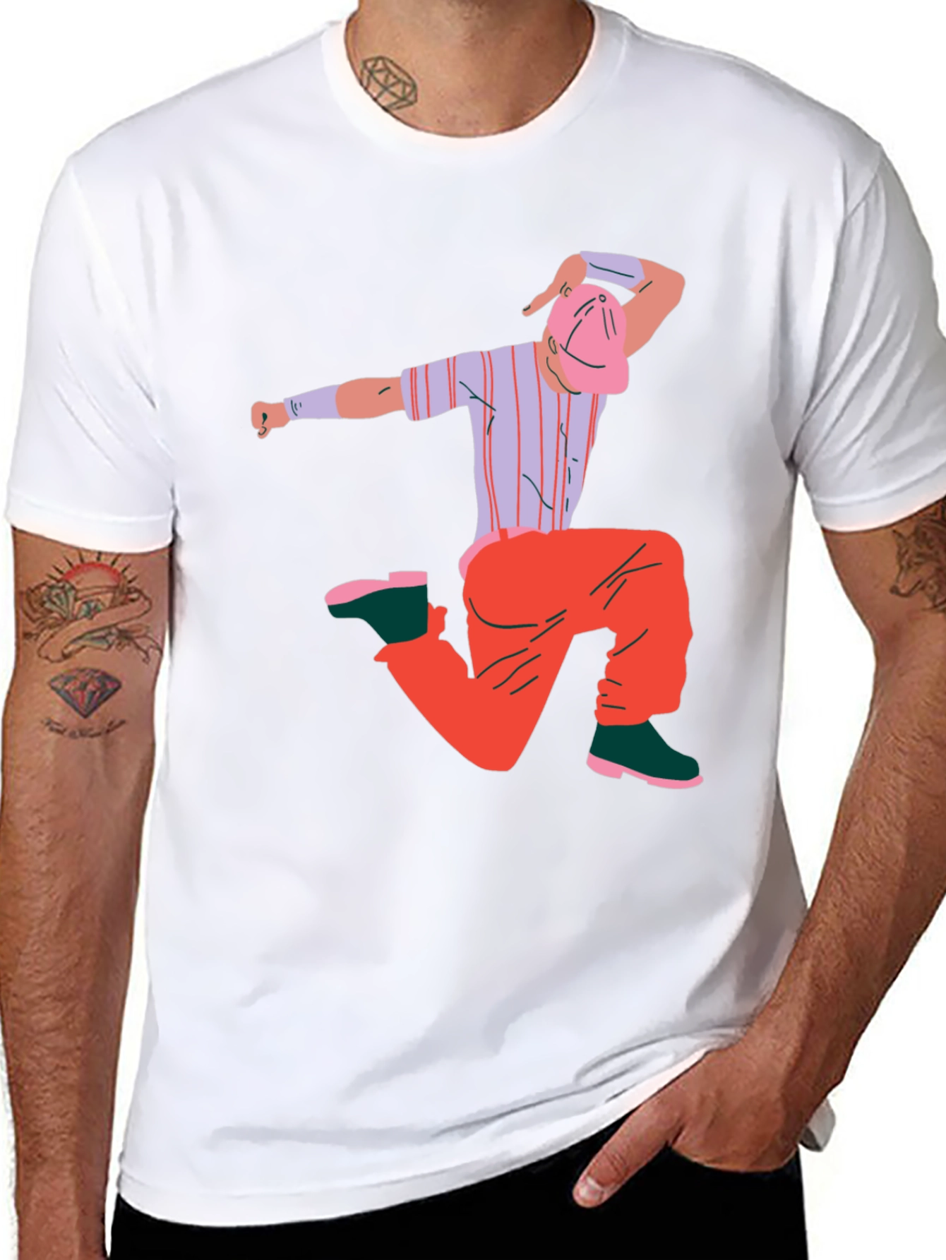 Cartoon Graphic Black T-Shirt