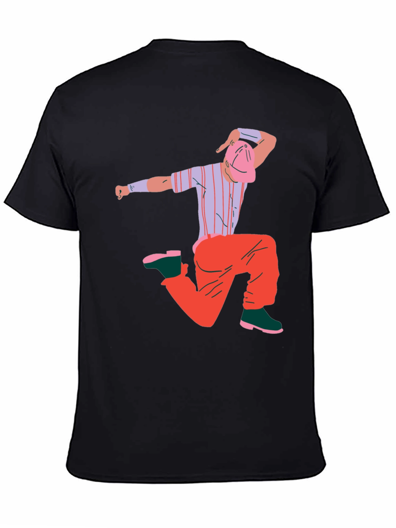 Cartoon Graphic Black T-Shirt