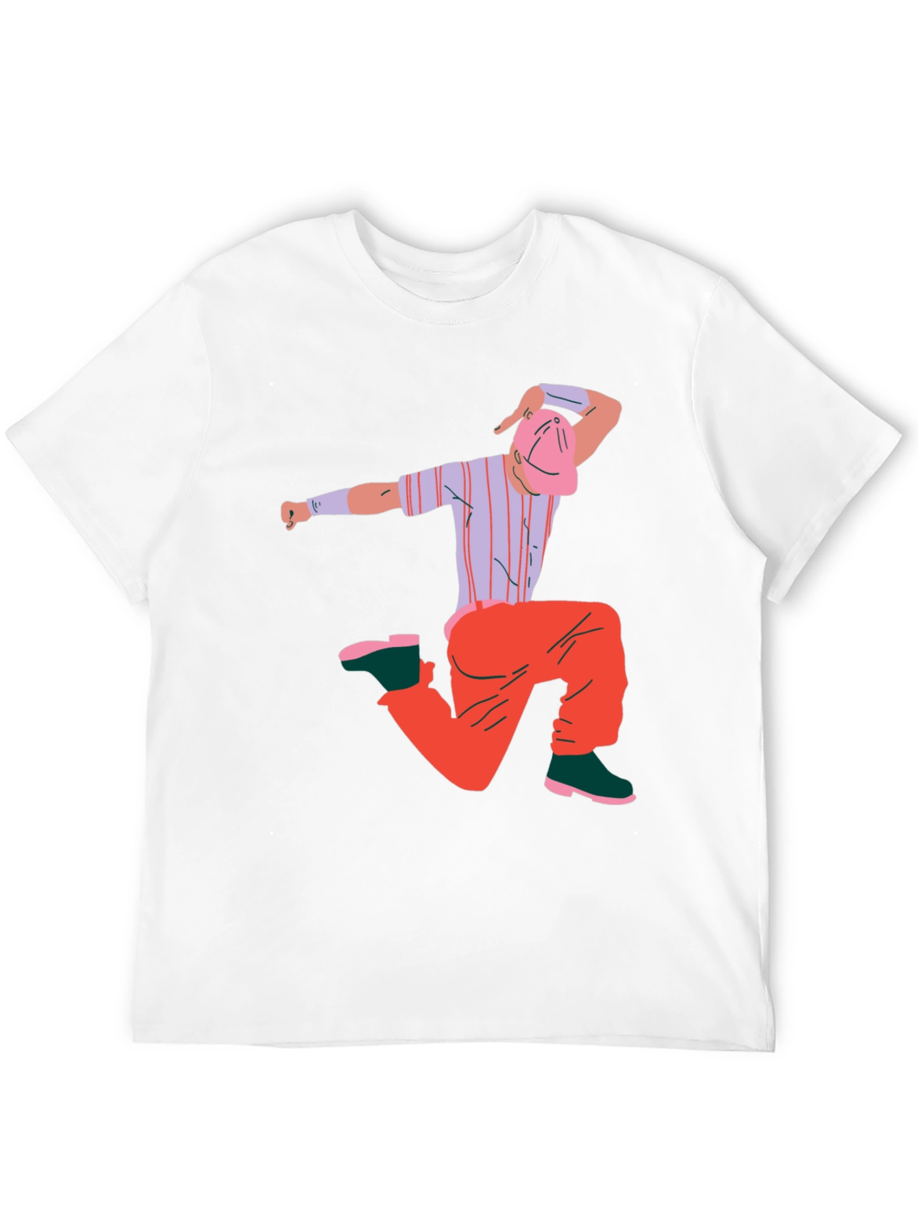 Cartoon Graphic Black T-Shirt