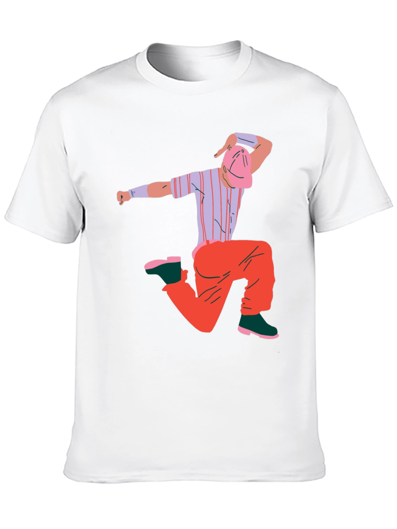 Cartoon Graphic Black T-Shirt