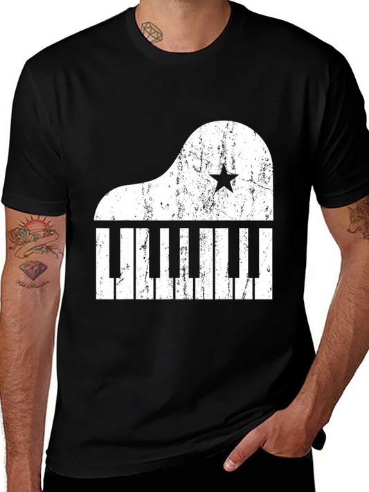 Piano Star Black Graphic Tee