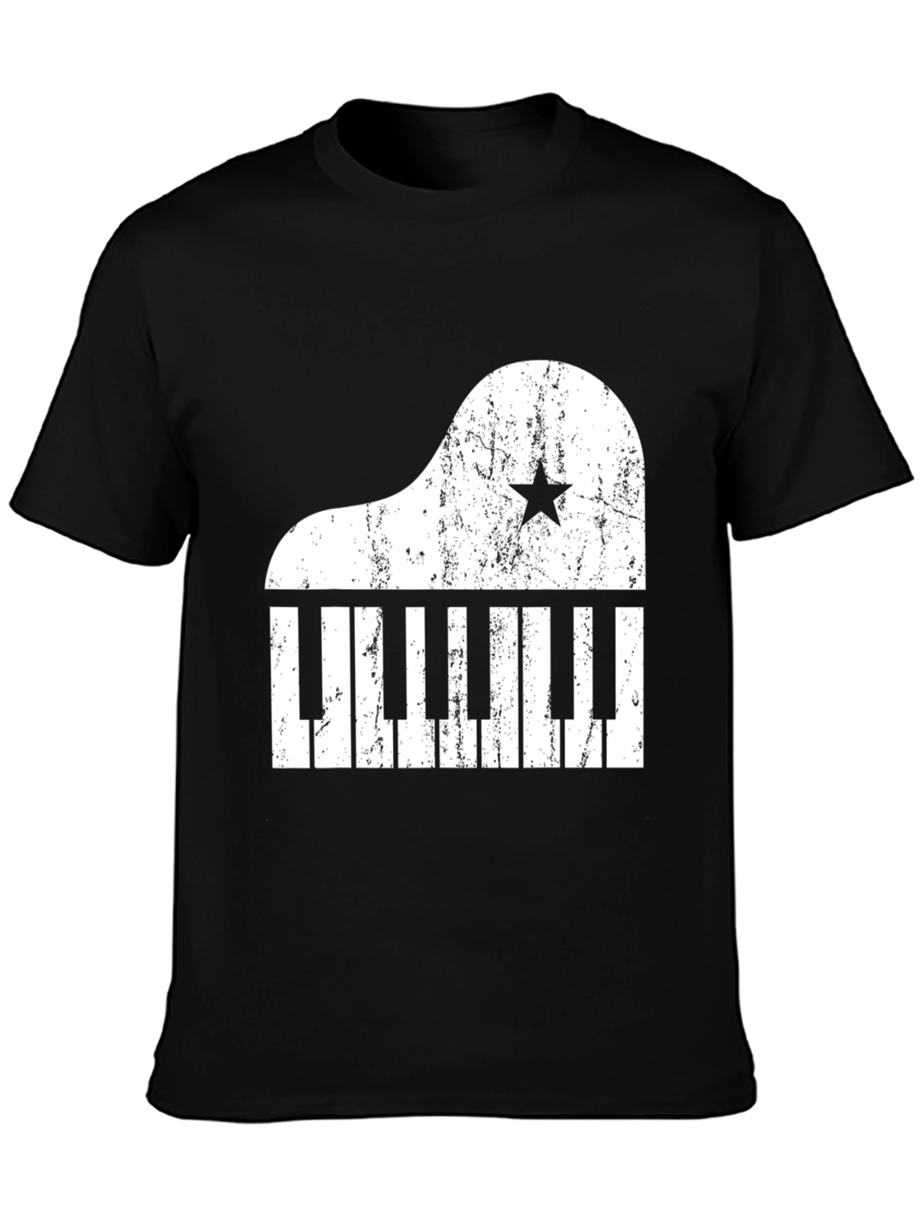Piano Star Black Graphic Tee