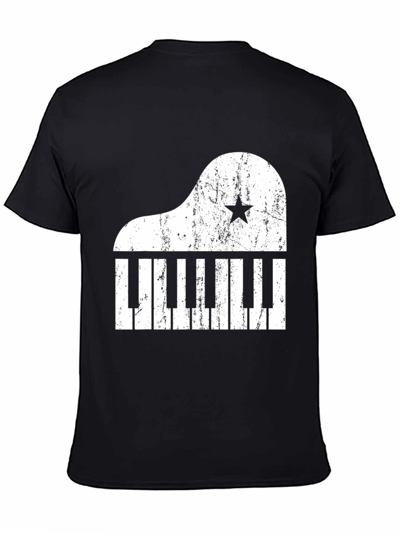 Piano Star Black Graphic Tee