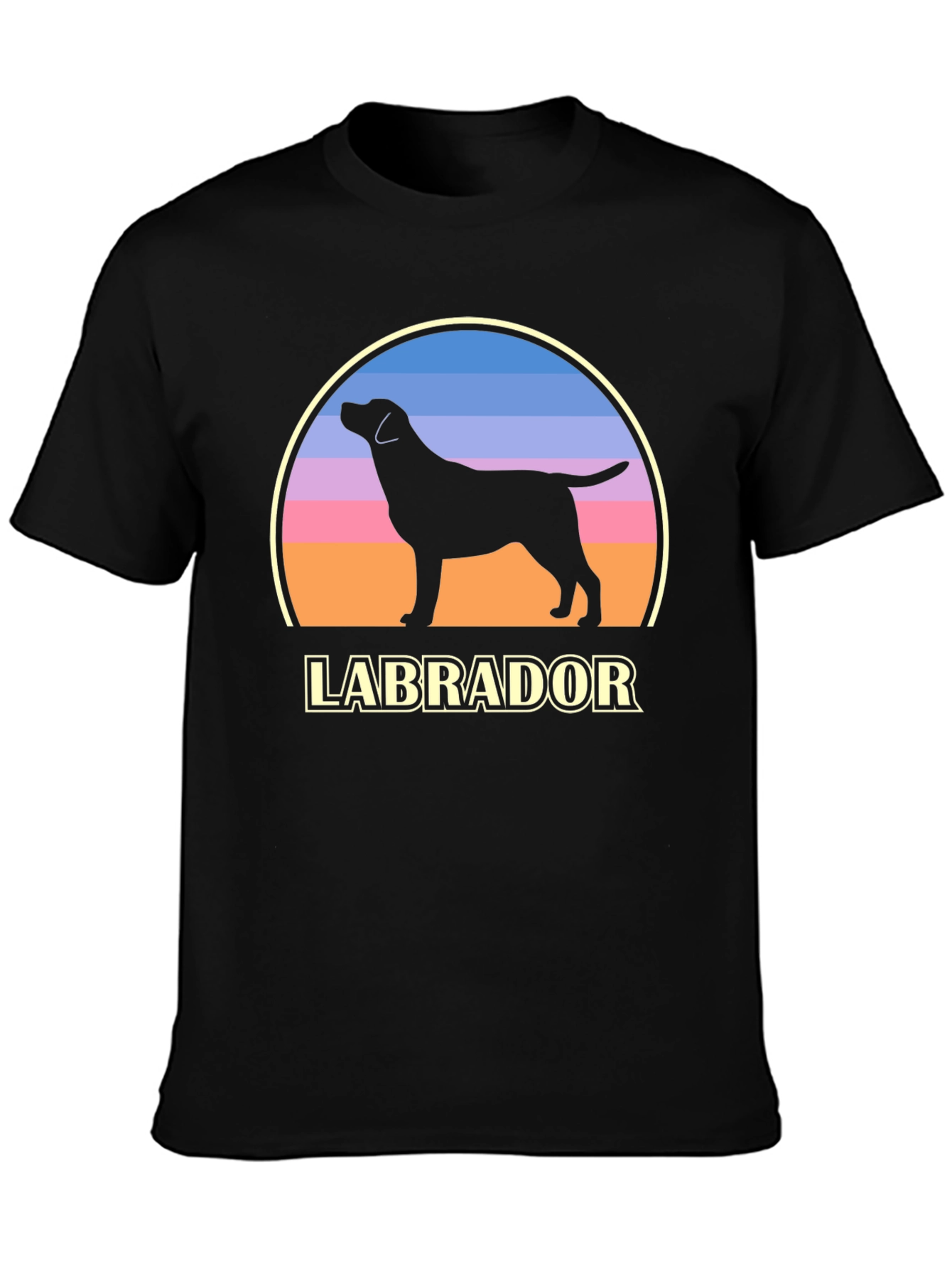 Labrador Dog Silhouette Graphic T-Shirt