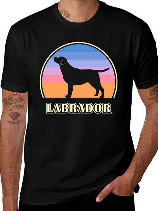 Labrador Dog Silhouette Graphic T-Shirt