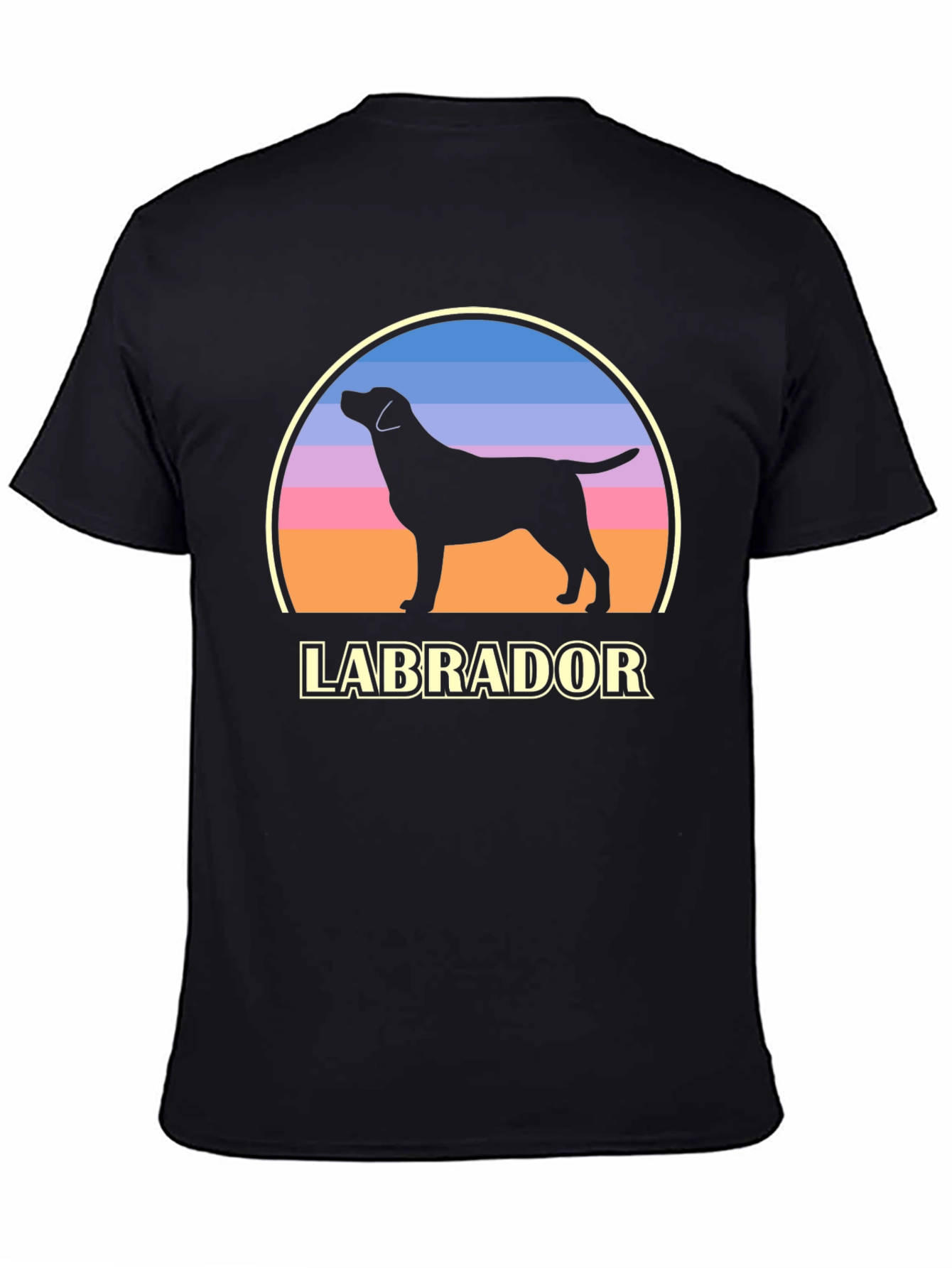 Labrador Dog Silhouette Graphic T-Shirt