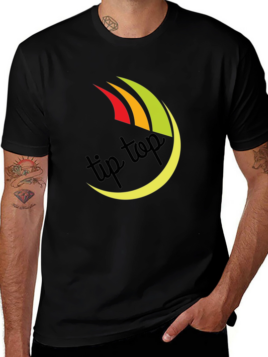 Tip Top Graphic Tee - Mens Black Cotton Blend T-Shirt