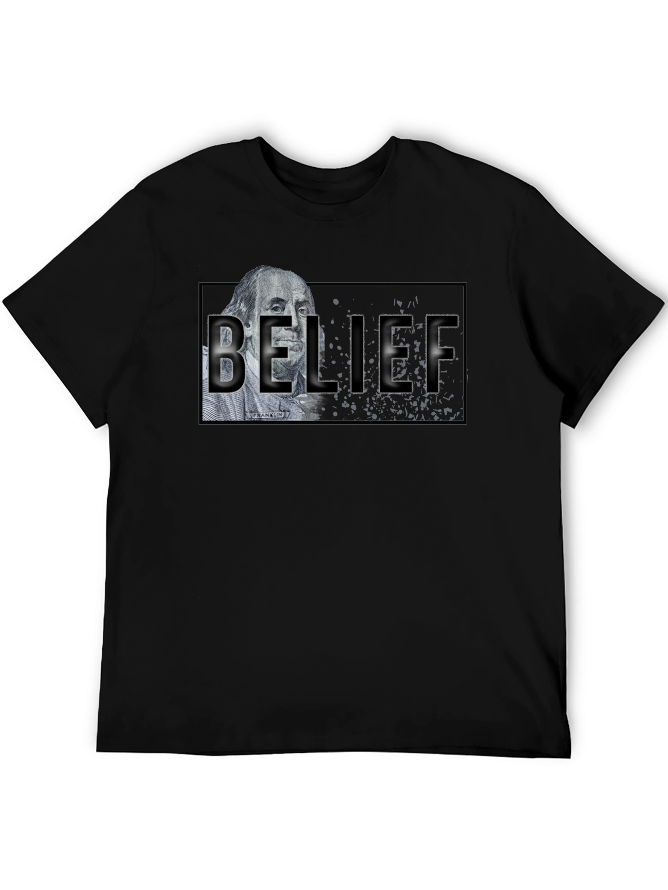 Belief Graphic T-Shirt - Black Crew Neck