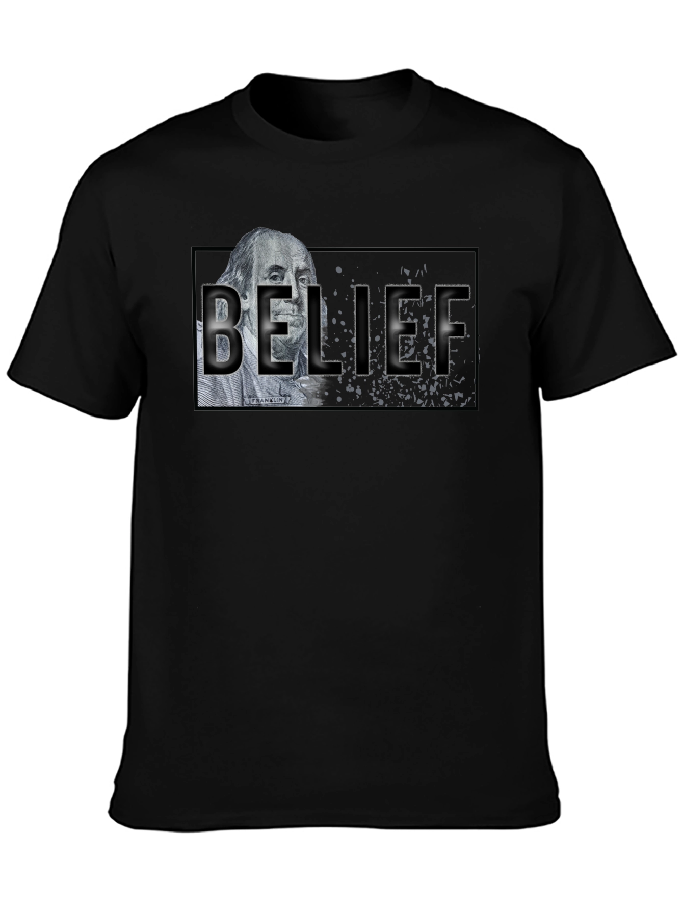 Belief Graphic T-Shirt - Black Crew Neck