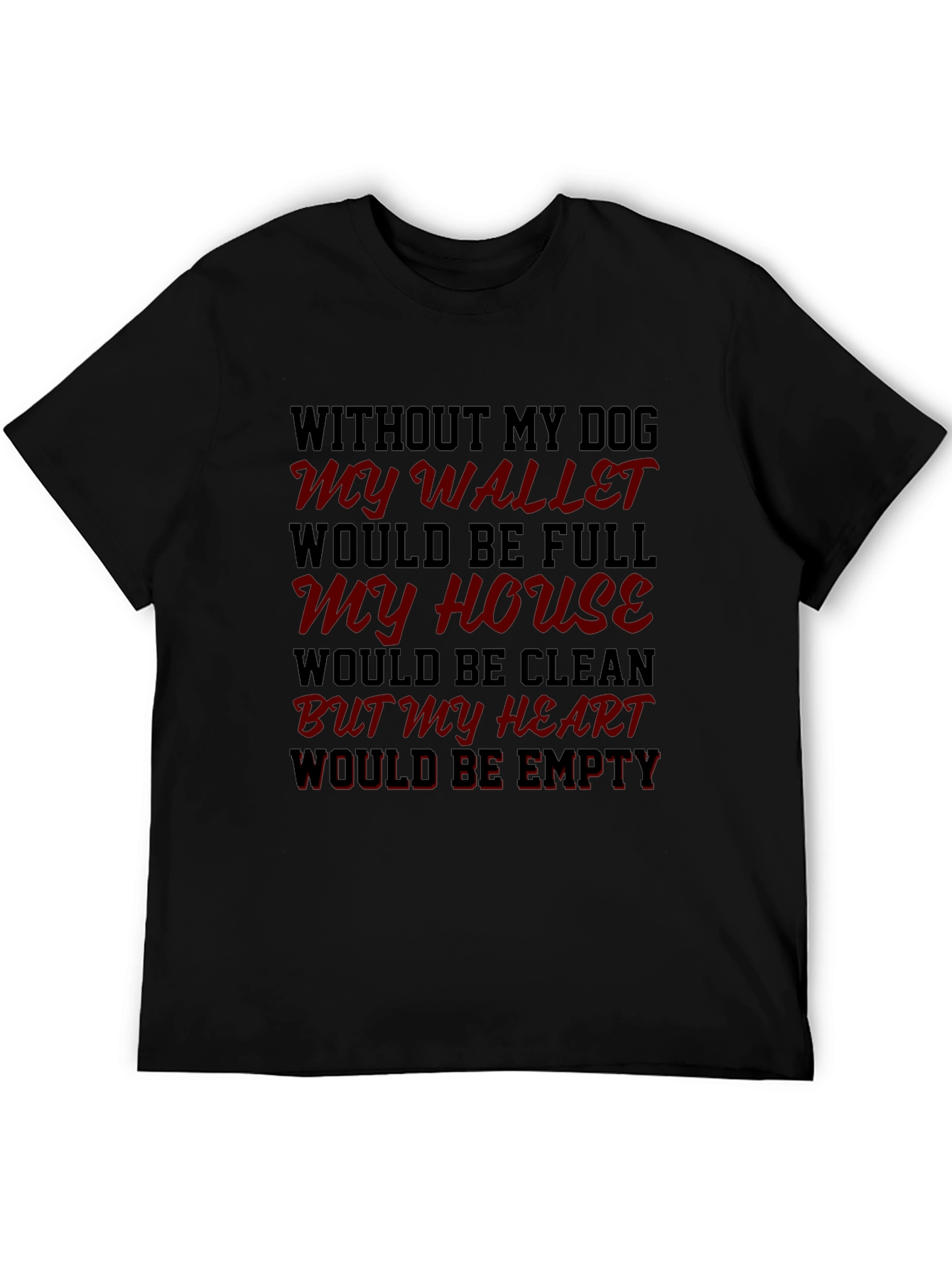 Dog Lovers T-Shirt: Empty Heart Design