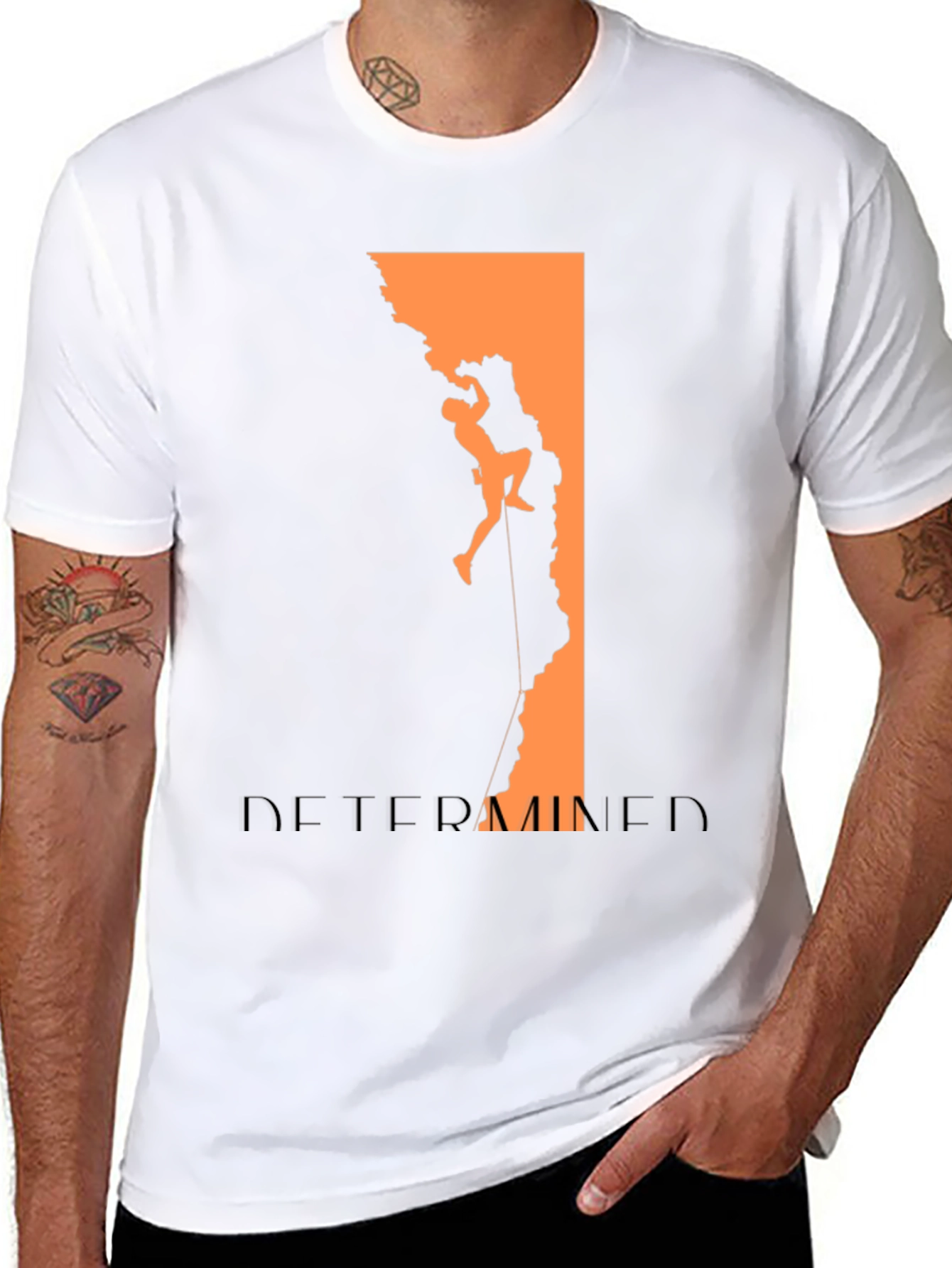 Determined Climber Graphic Tee - Black