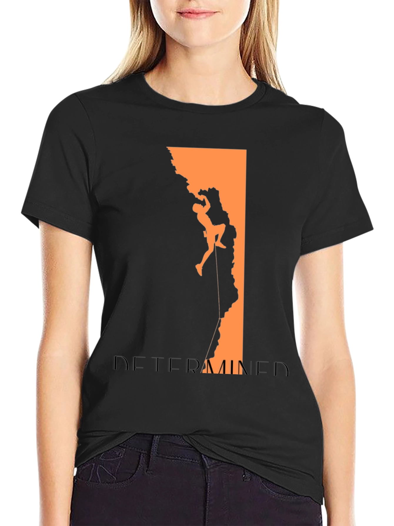 Determined Climber Graphic Tee - Black