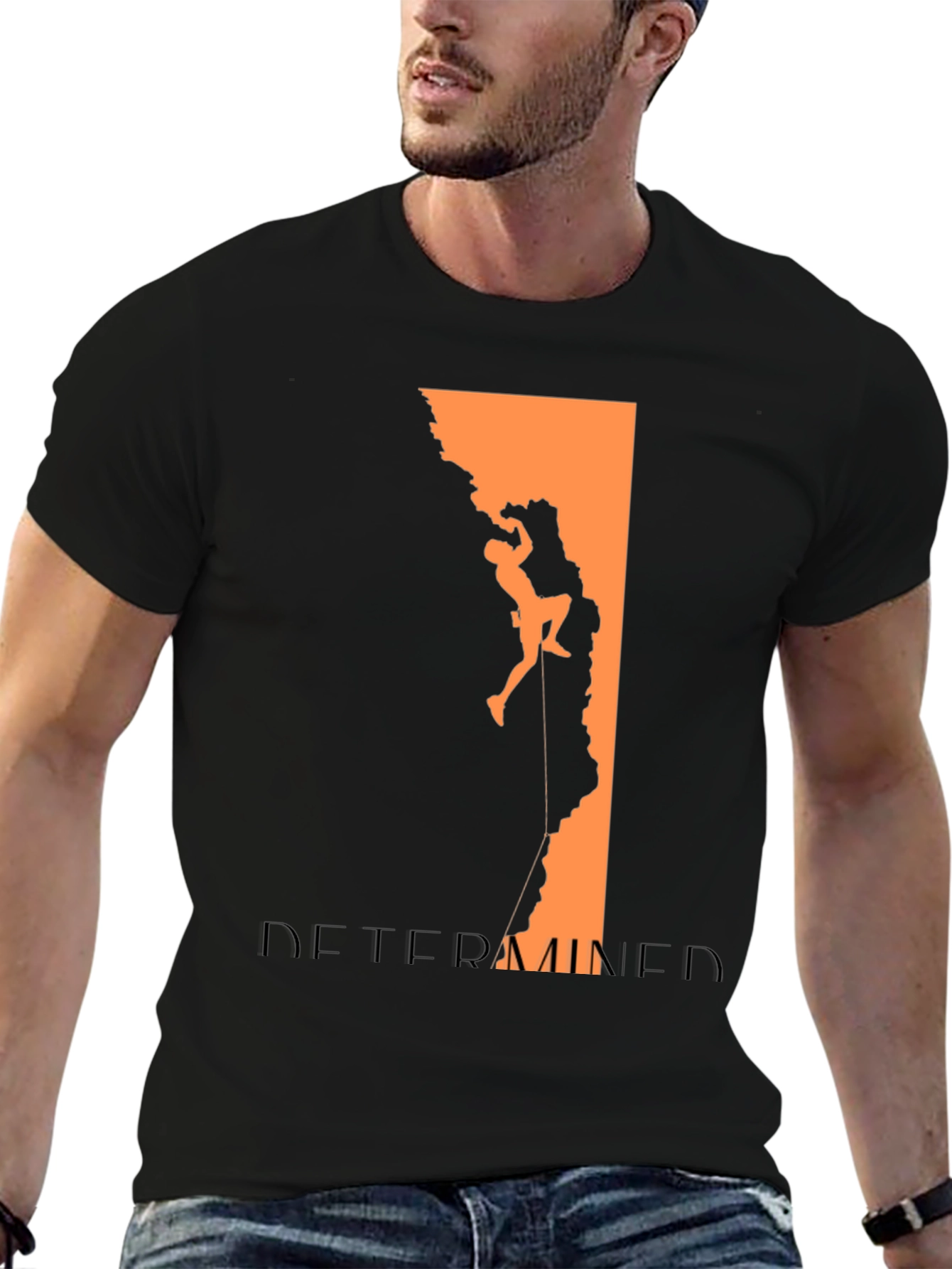 Determined Climber Graphic Tee - Black