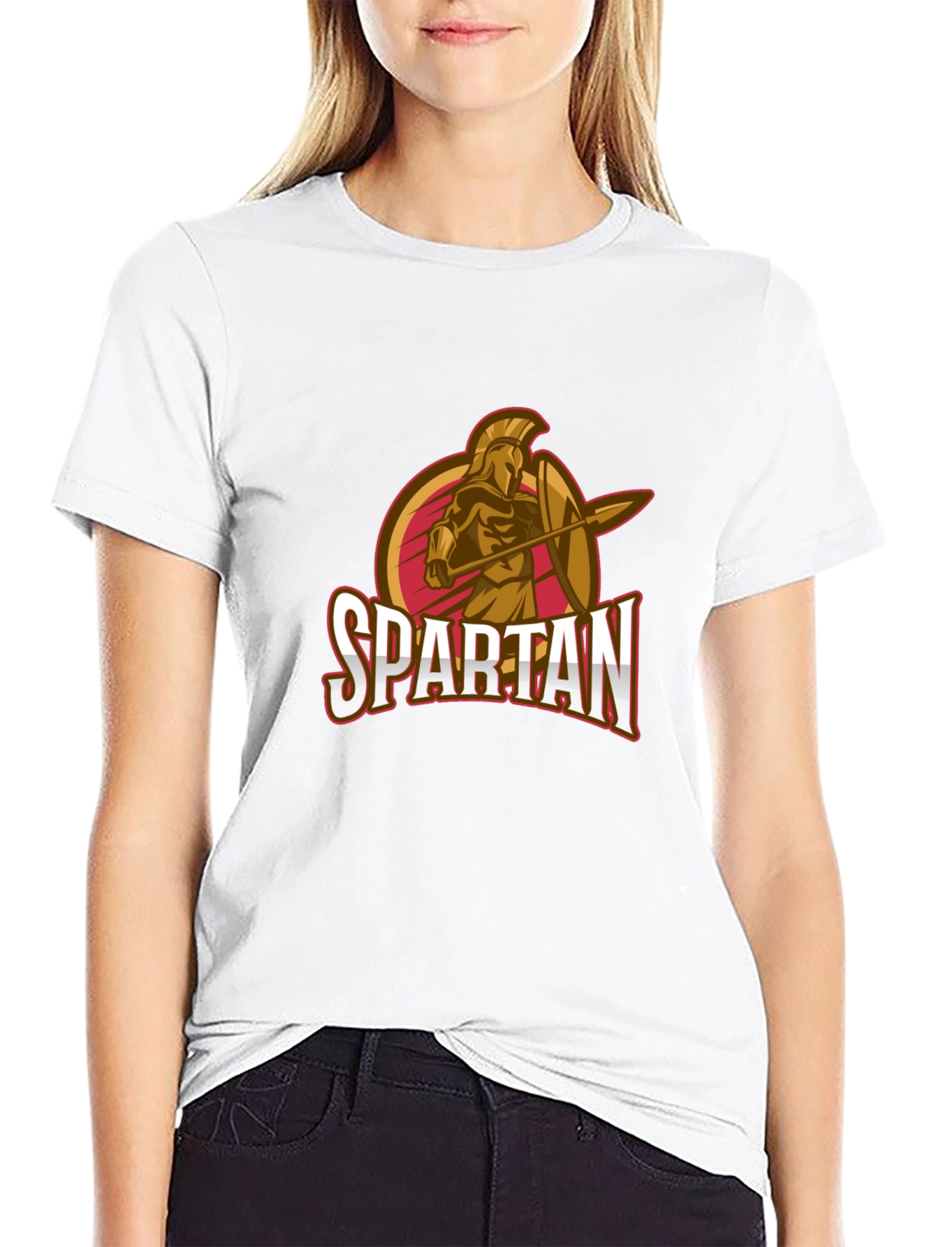 Spartan Warrior Graphic T-Shirt - Black