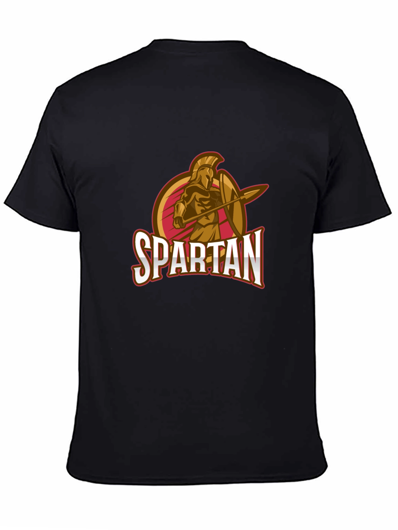 Spartan Warrior Graphic T-Shirt - Black
