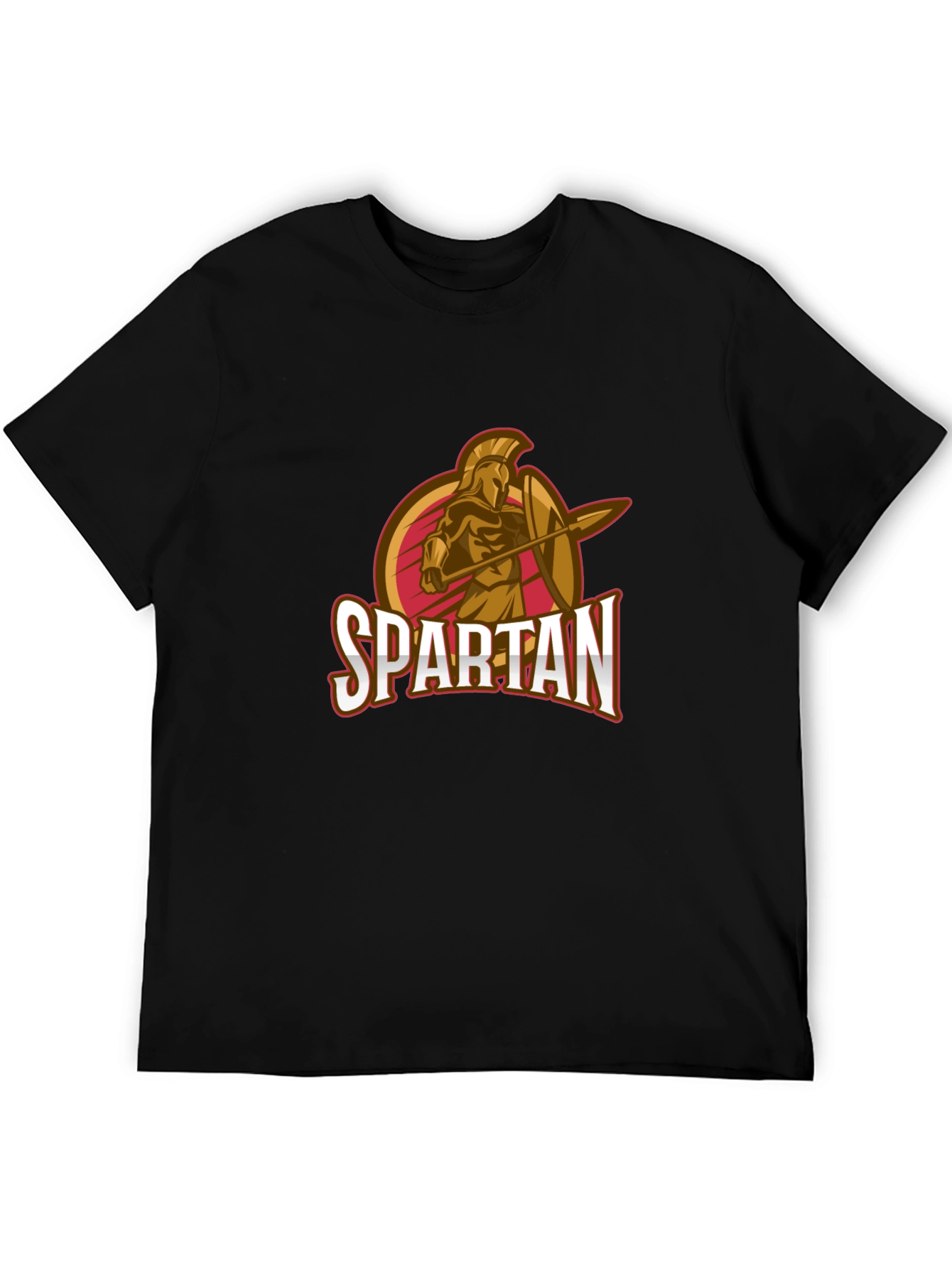 Spartan Warrior Graphic T-Shirt - Black