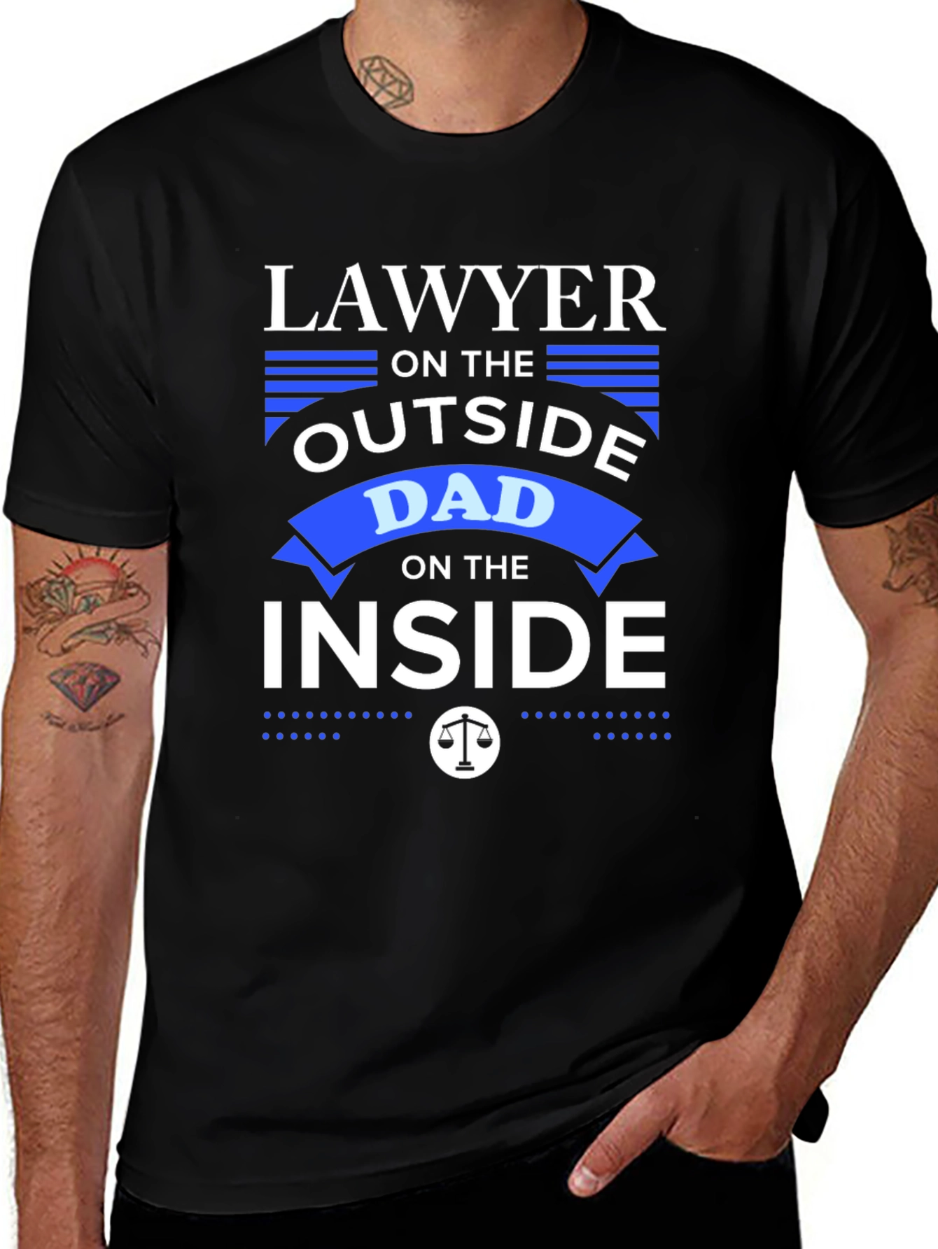 Lawyer Dad T-Shirt: Outside Lawyer Inside Dad