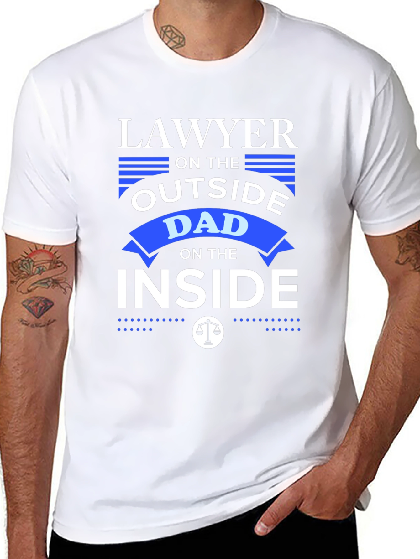Lawyer Dad T-Shirt: Outside Lawyer Inside Dad