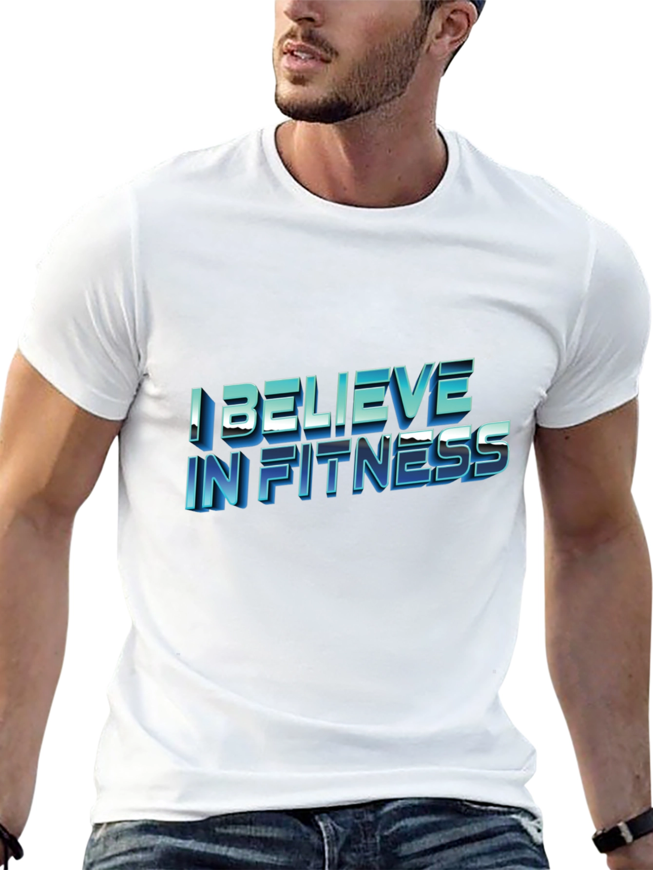I Believe In Fitness Black T-Shirt