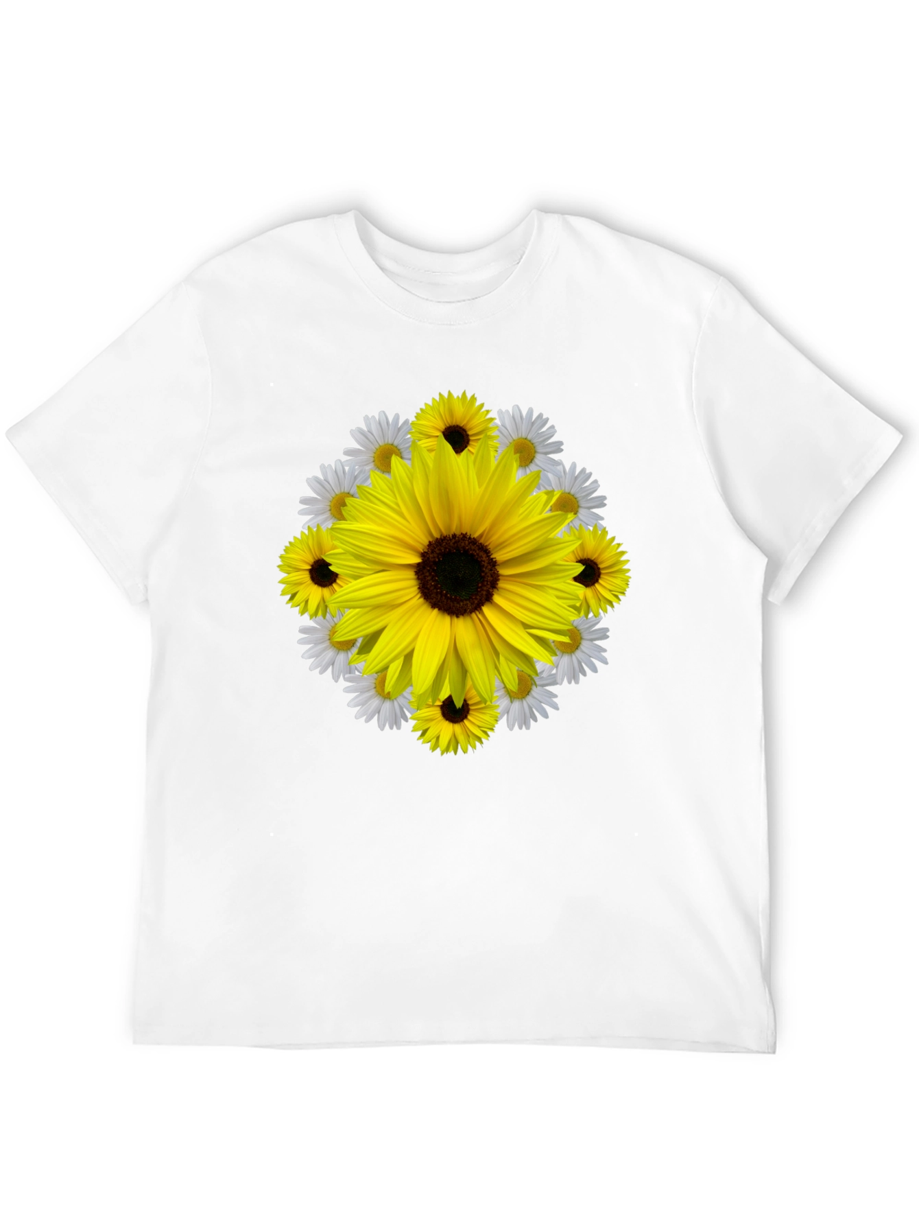 Sunflower & Daisy Graphic Tee - Black