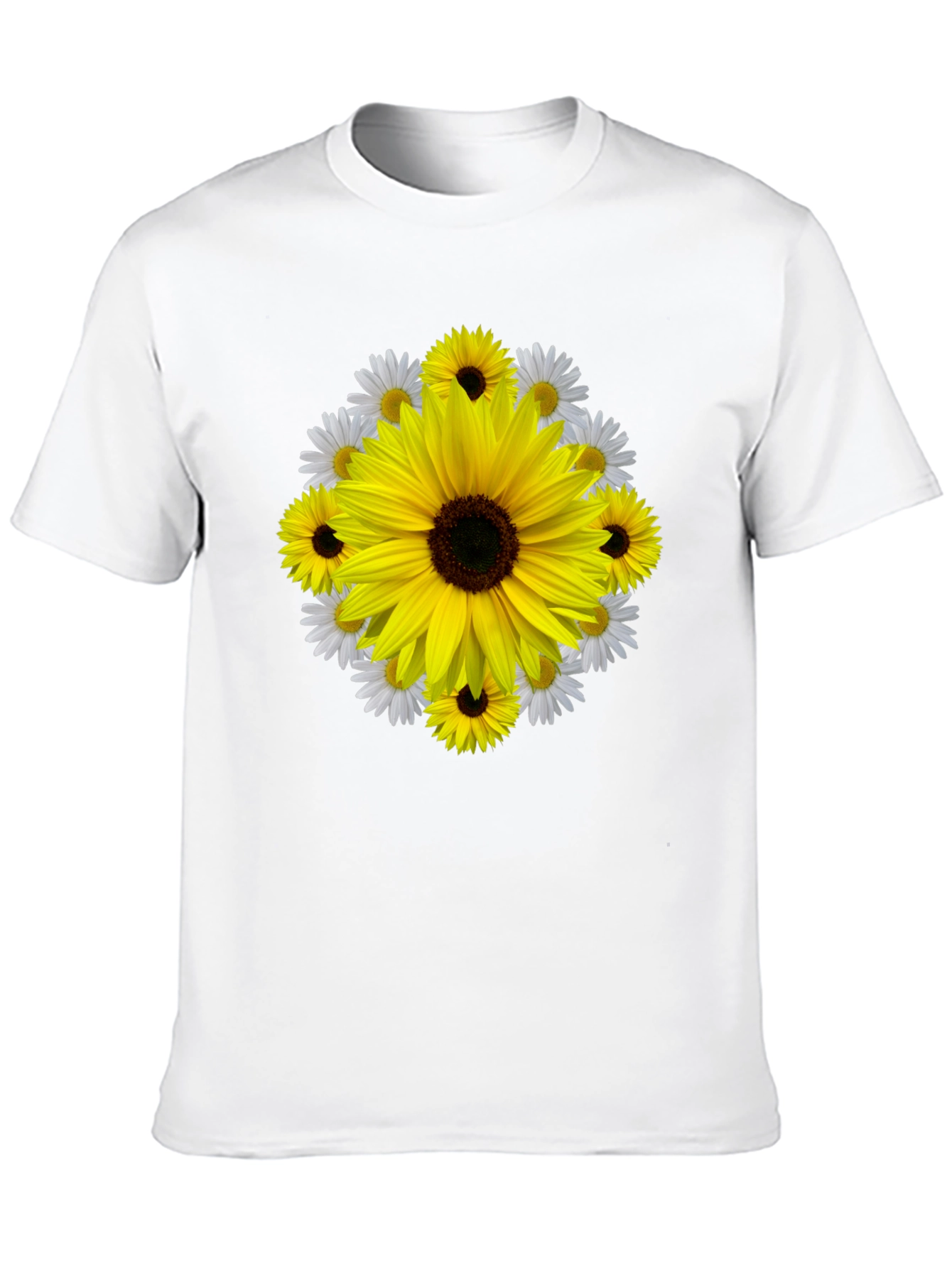 Sunflower & Daisy Graphic Tee - Black