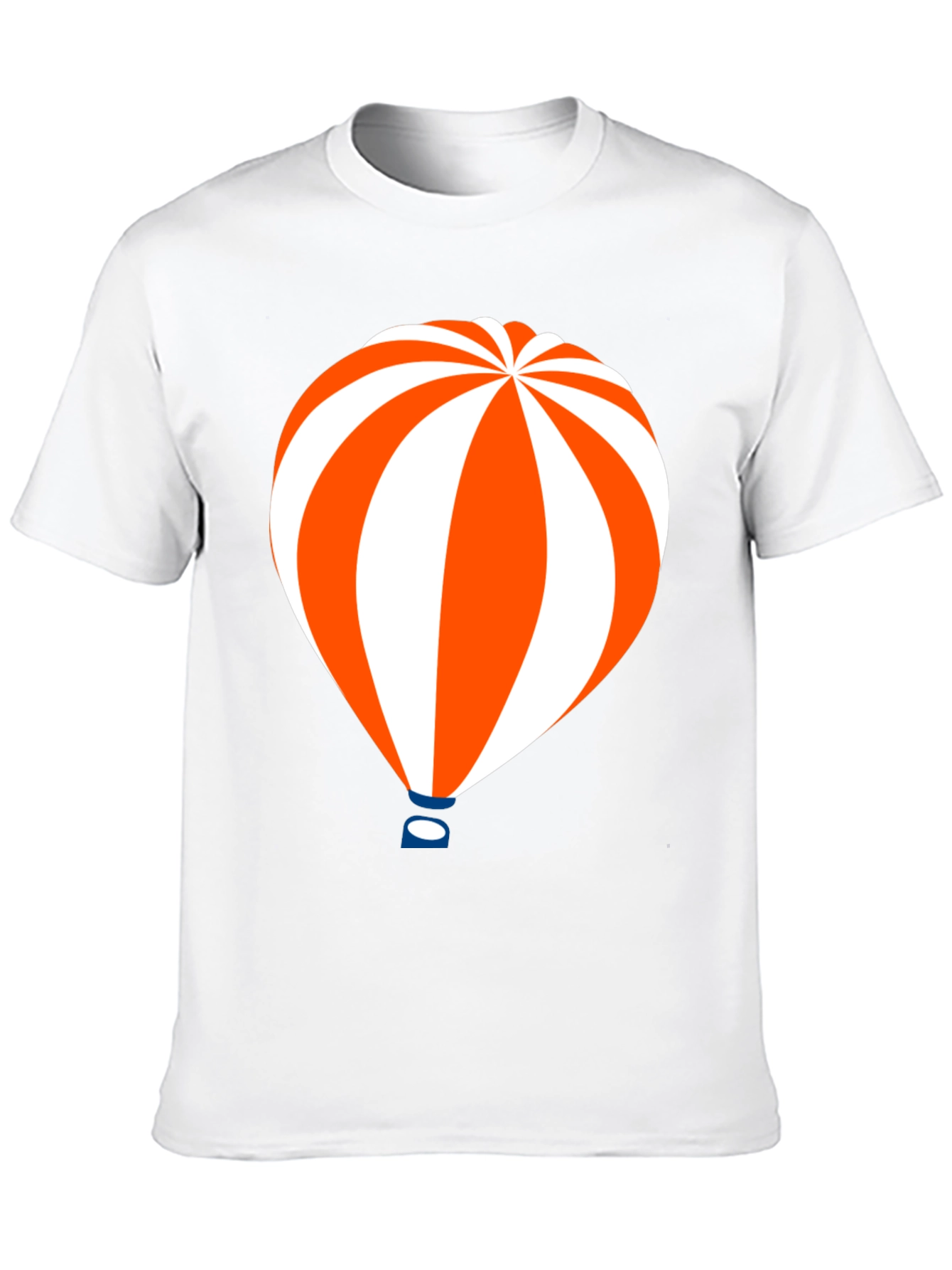 Hot Air Balloon Graphic Tee - Black Cotton T-Shirt