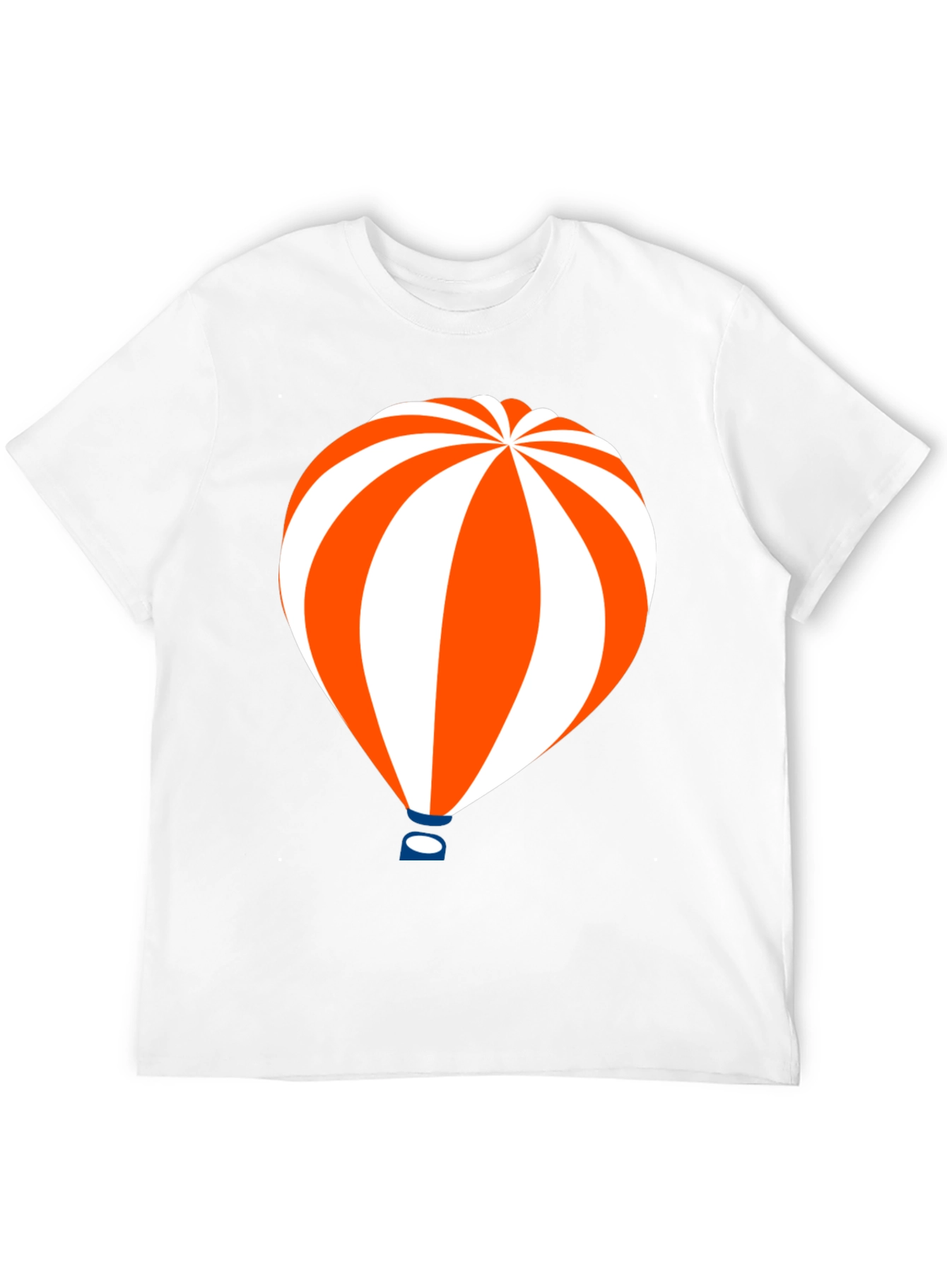 Hot Air Balloon Graphic Tee - Black Cotton T-Shirt