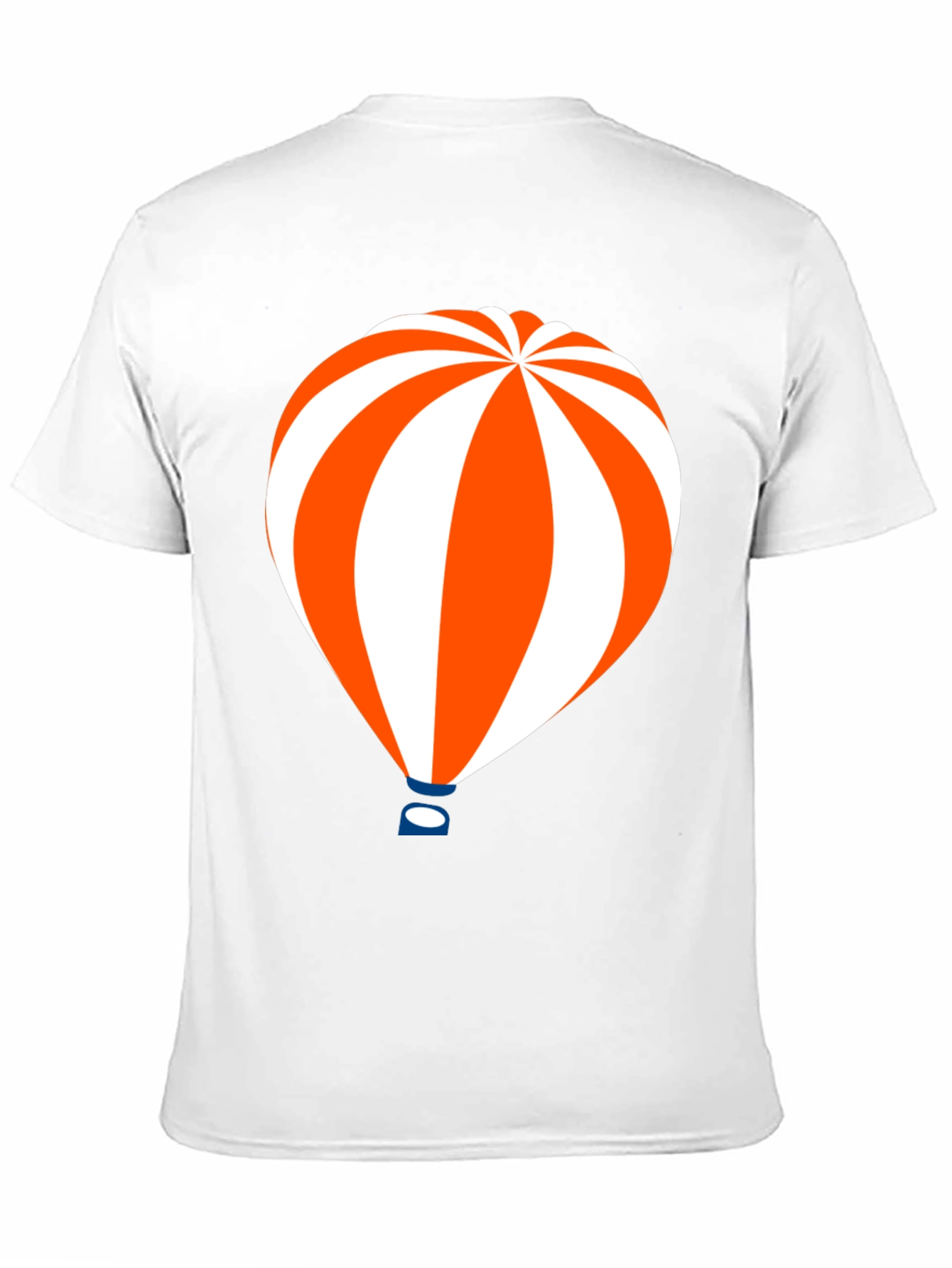 Hot Air Balloon Graphic Tee - Black Cotton T-Shirt