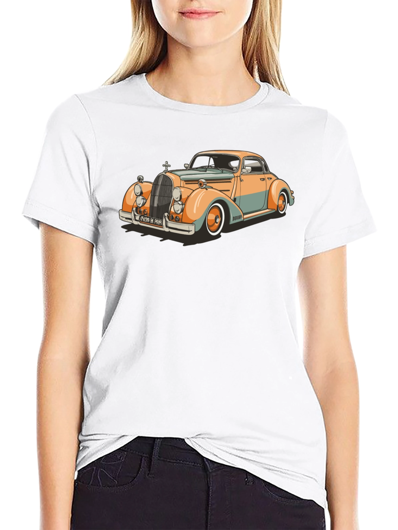 Classic Car Graphic T-Shirt - Retro Style