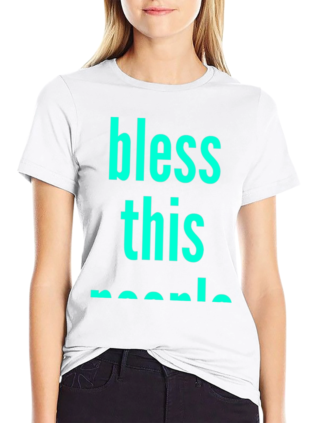 Bless This People Graphic Tee - Black