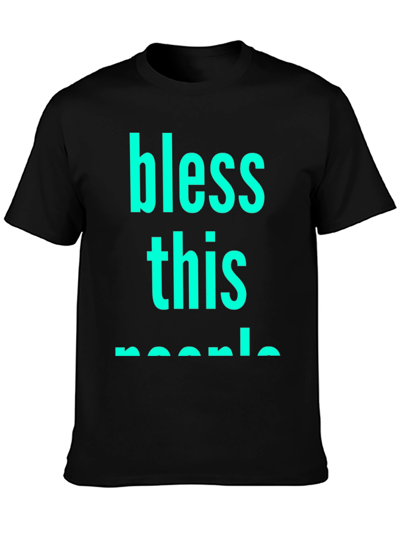 Bless This People Graphic Tee - Black