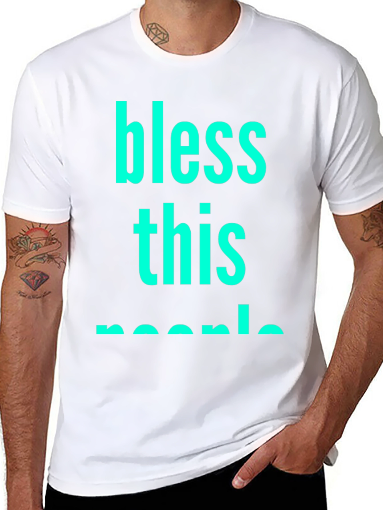 Bless This People Graphic Tee - Black