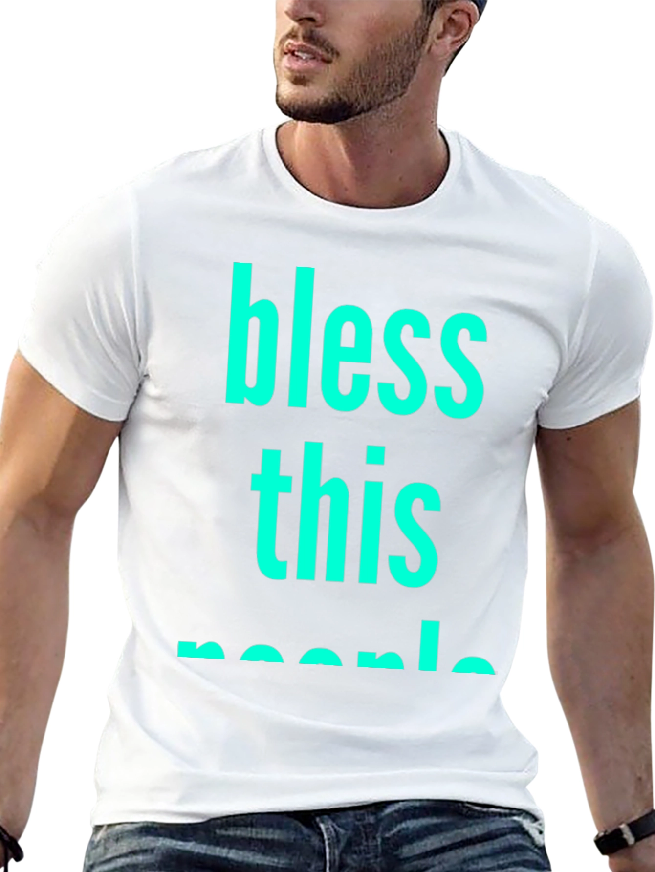 Bless This People Graphic Tee - Black