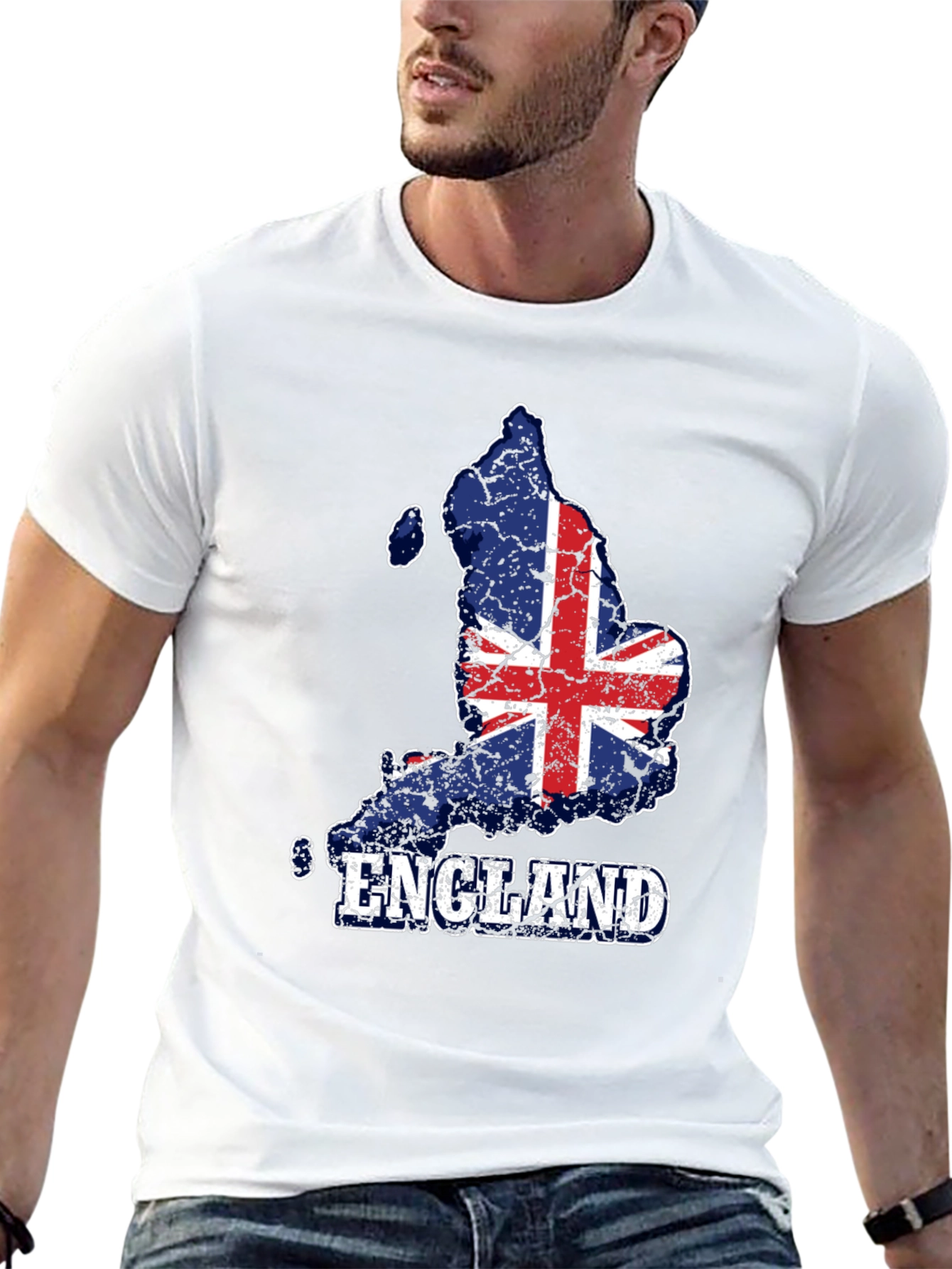 England Flag Map T-Shirt