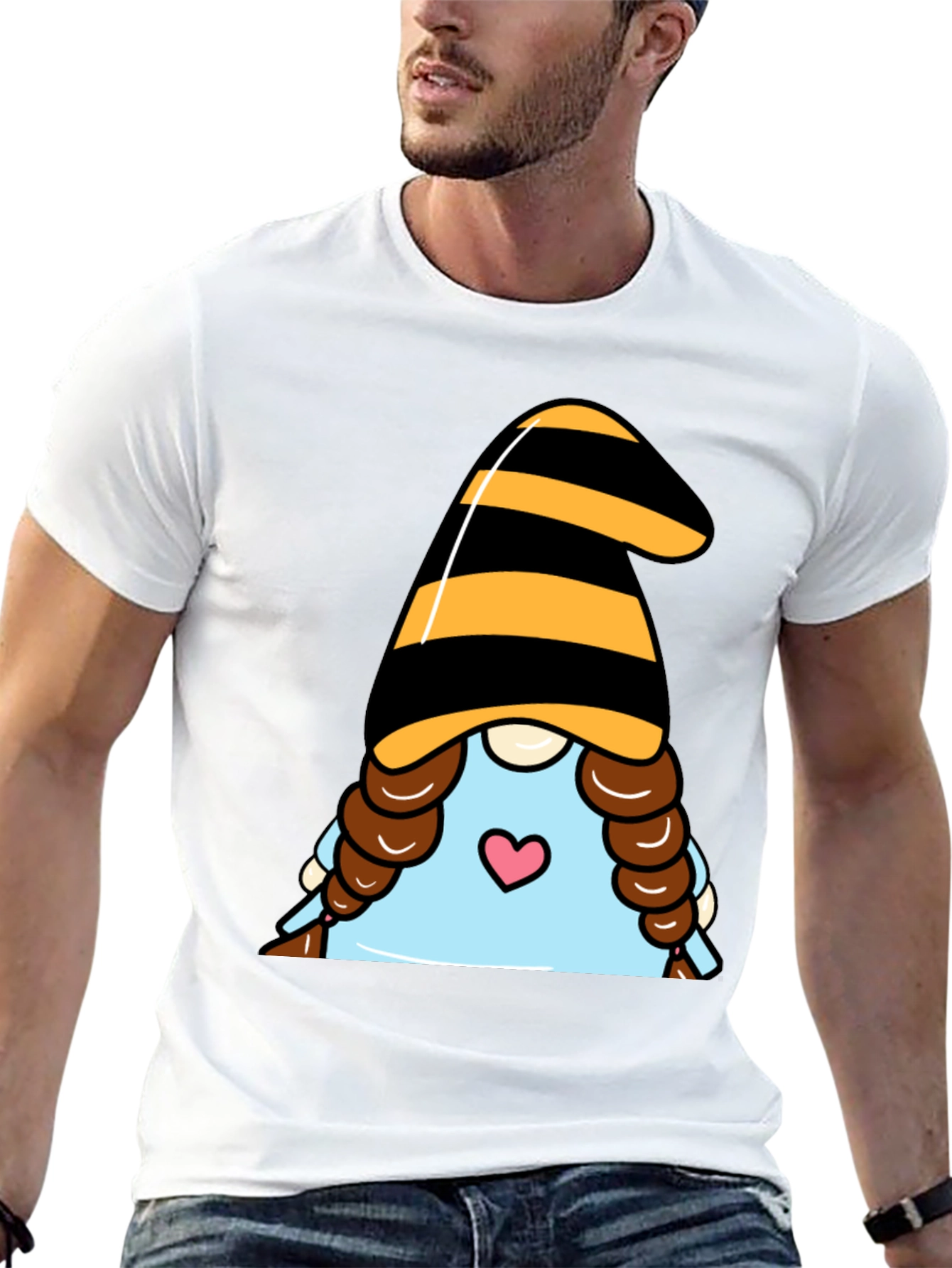 Gnome Valentines Day T-Shirt - Black